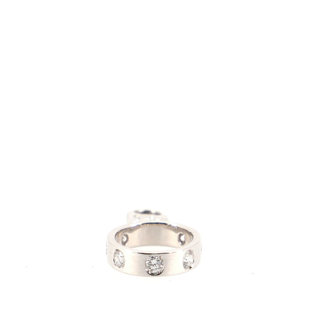 Love Charm Pendant Necklace 18K White Gold with Diamonds