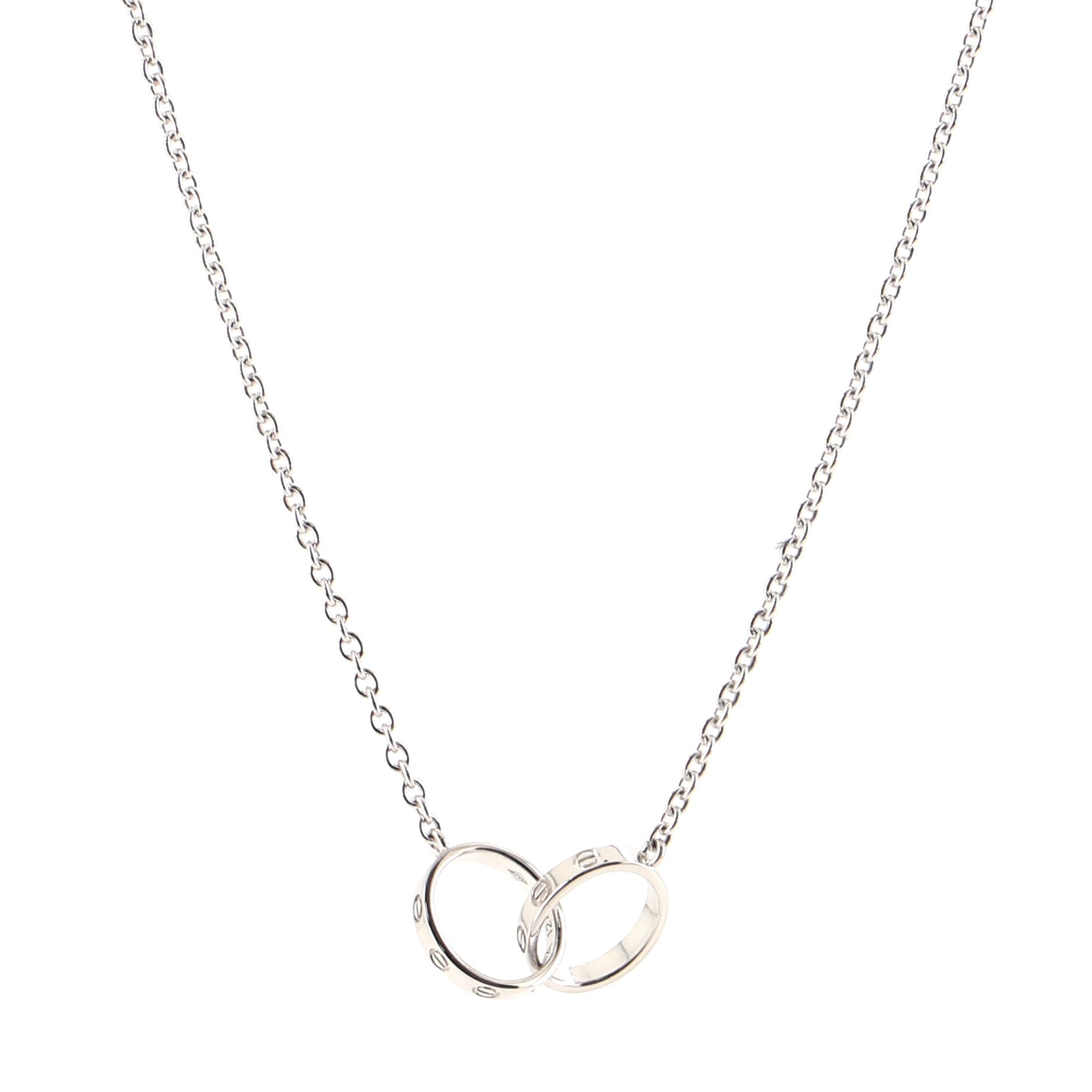 LOVE Pendant Necklace 18K White Gold