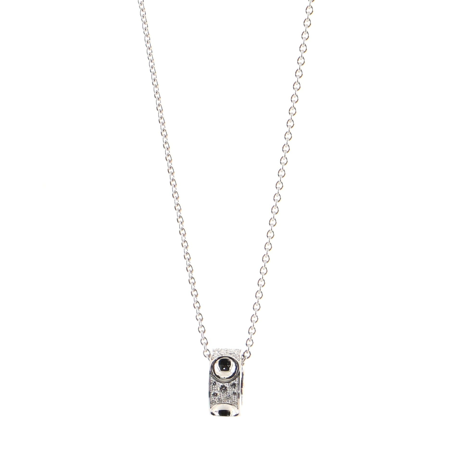 Empreinte Pendant Necklace 18K White Gold and Diamonds