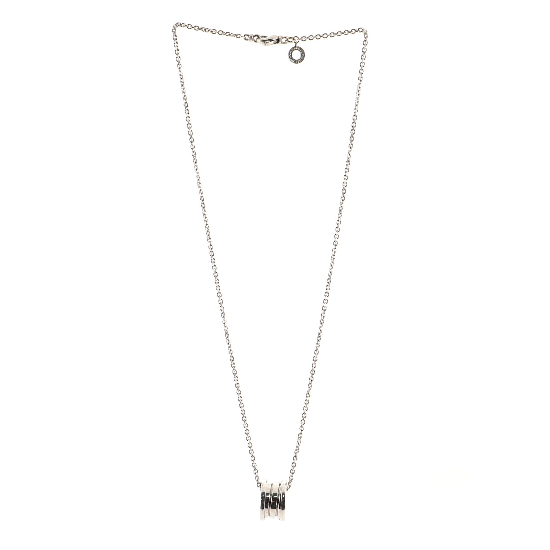 B.Zero1 Pendant Necklace 18K White Gold