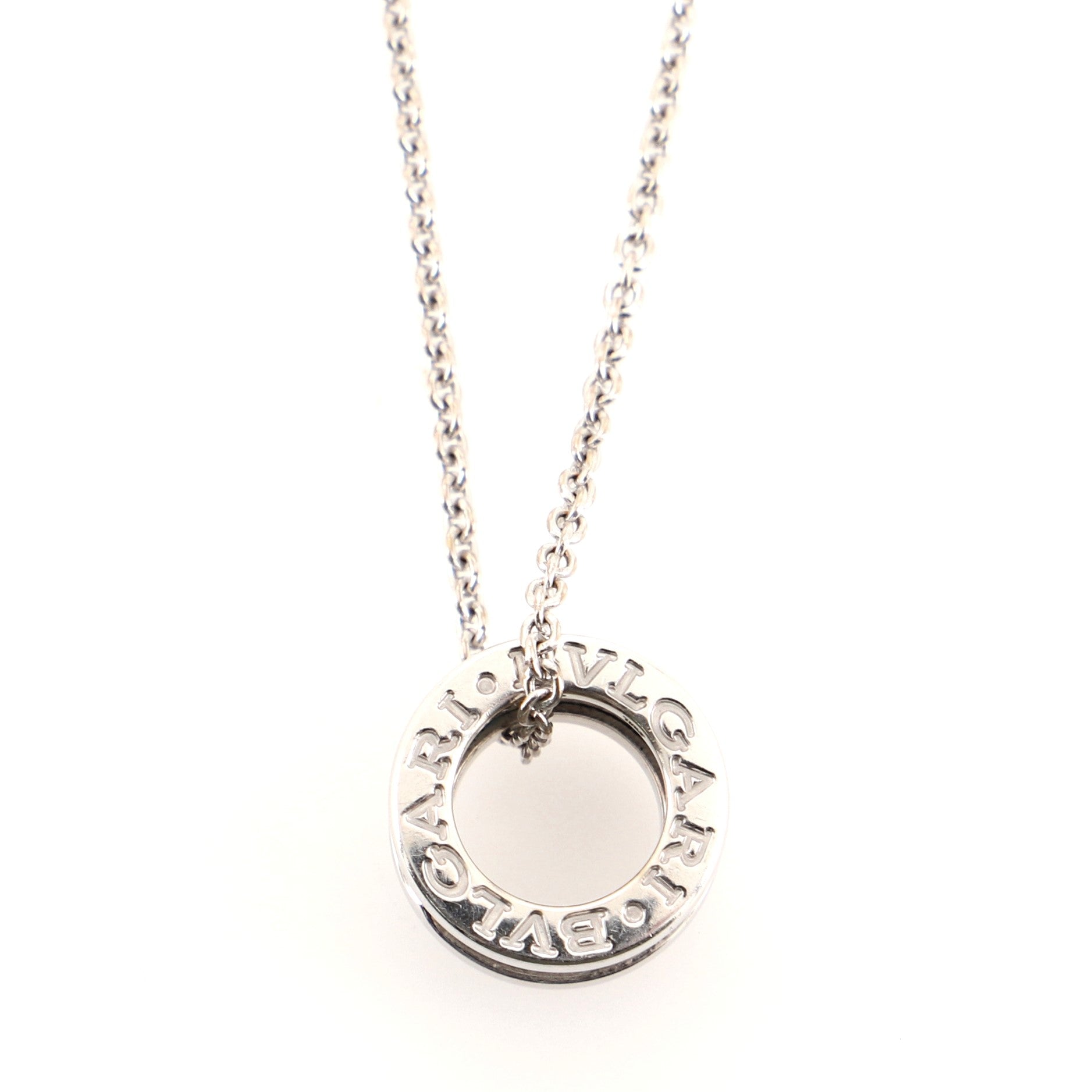 B.Zero1 Pendant Necklace 18K White Gold