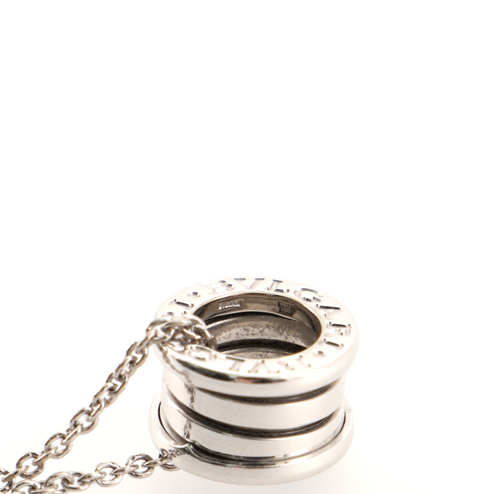 B.Zero1 Pendant Necklace 18K White Gold