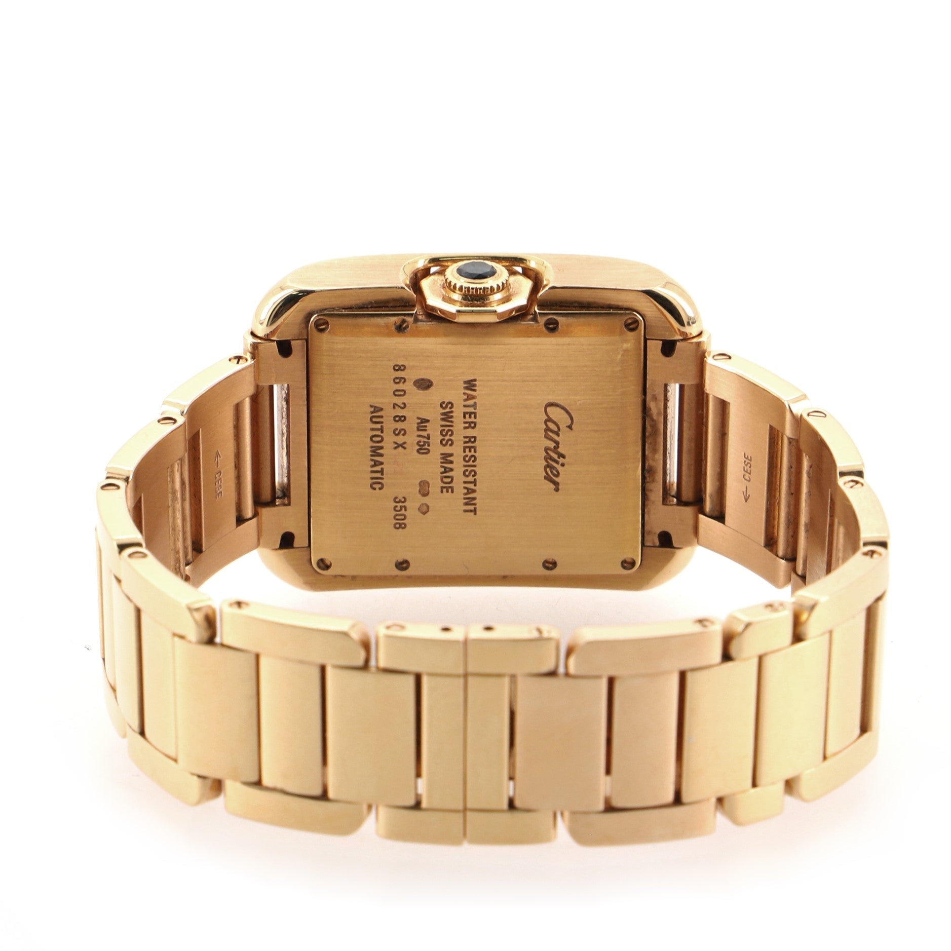 Tank Anglaise Automatic Watch Rose Gold 30