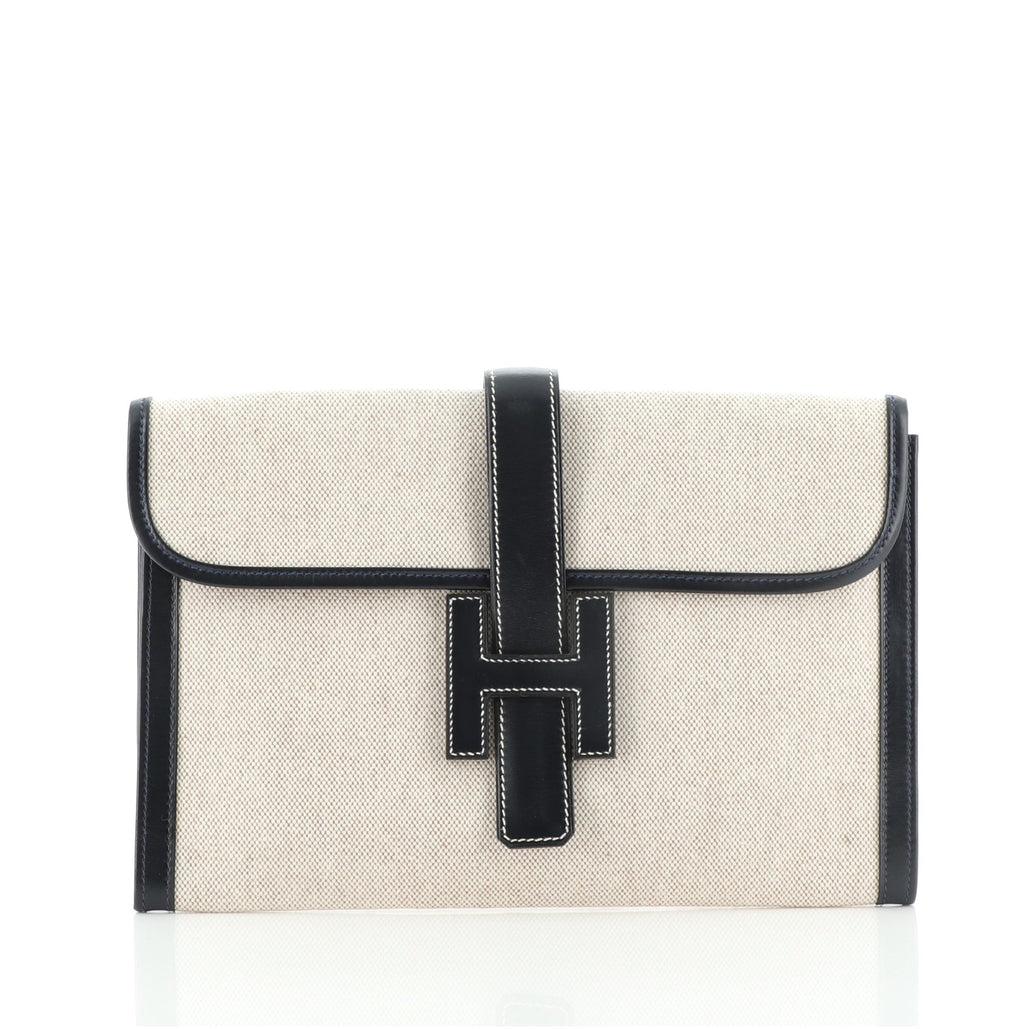 Jige Clutch Toile and Leather 29