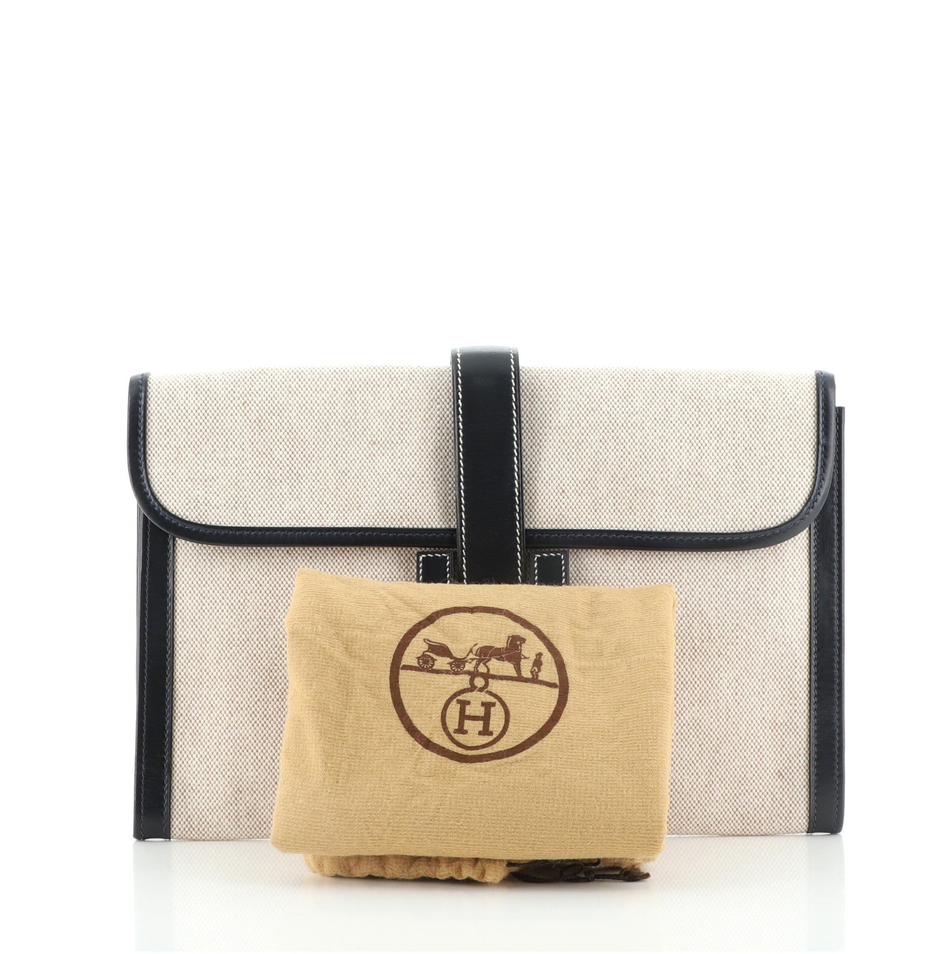 Jige Clutch Toile and Leather 29