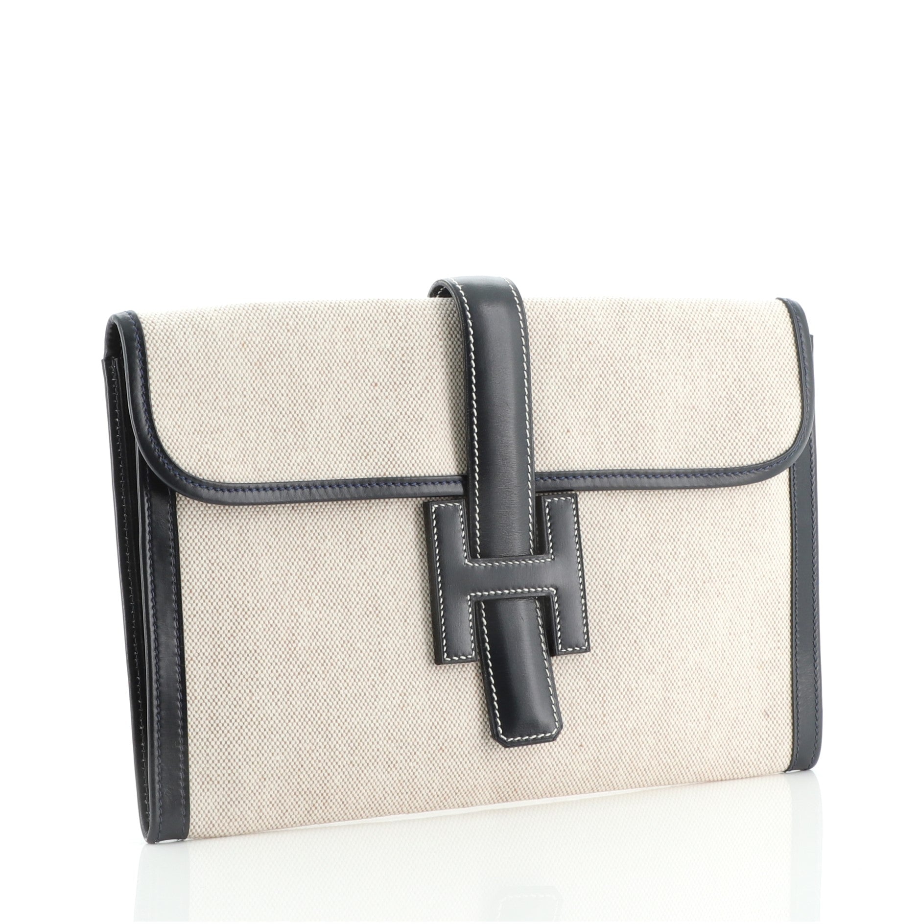 Jige Clutch Toile and Leather 29