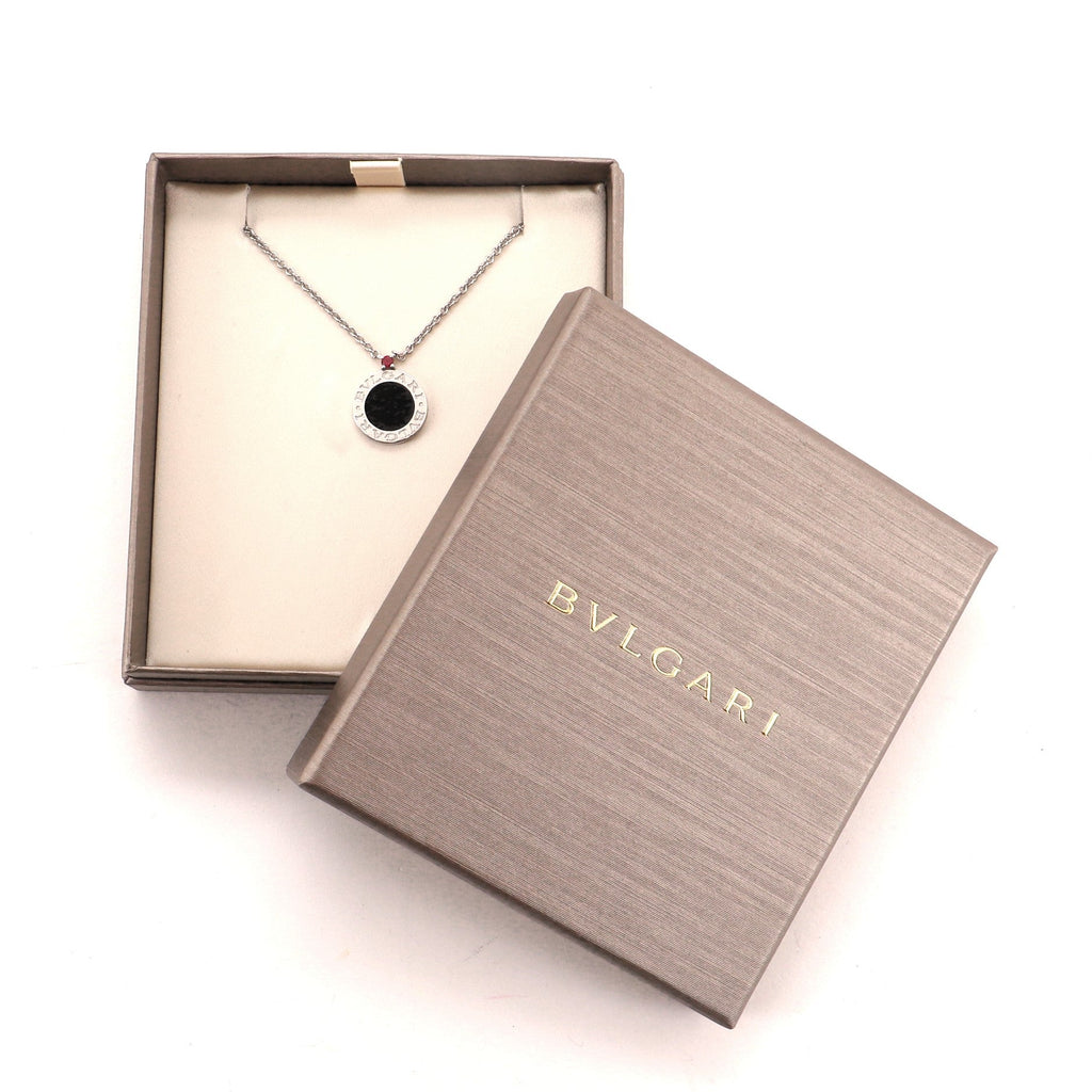 Save the Children Pendant Necklace Sterling Silver with Onyx and Ruby