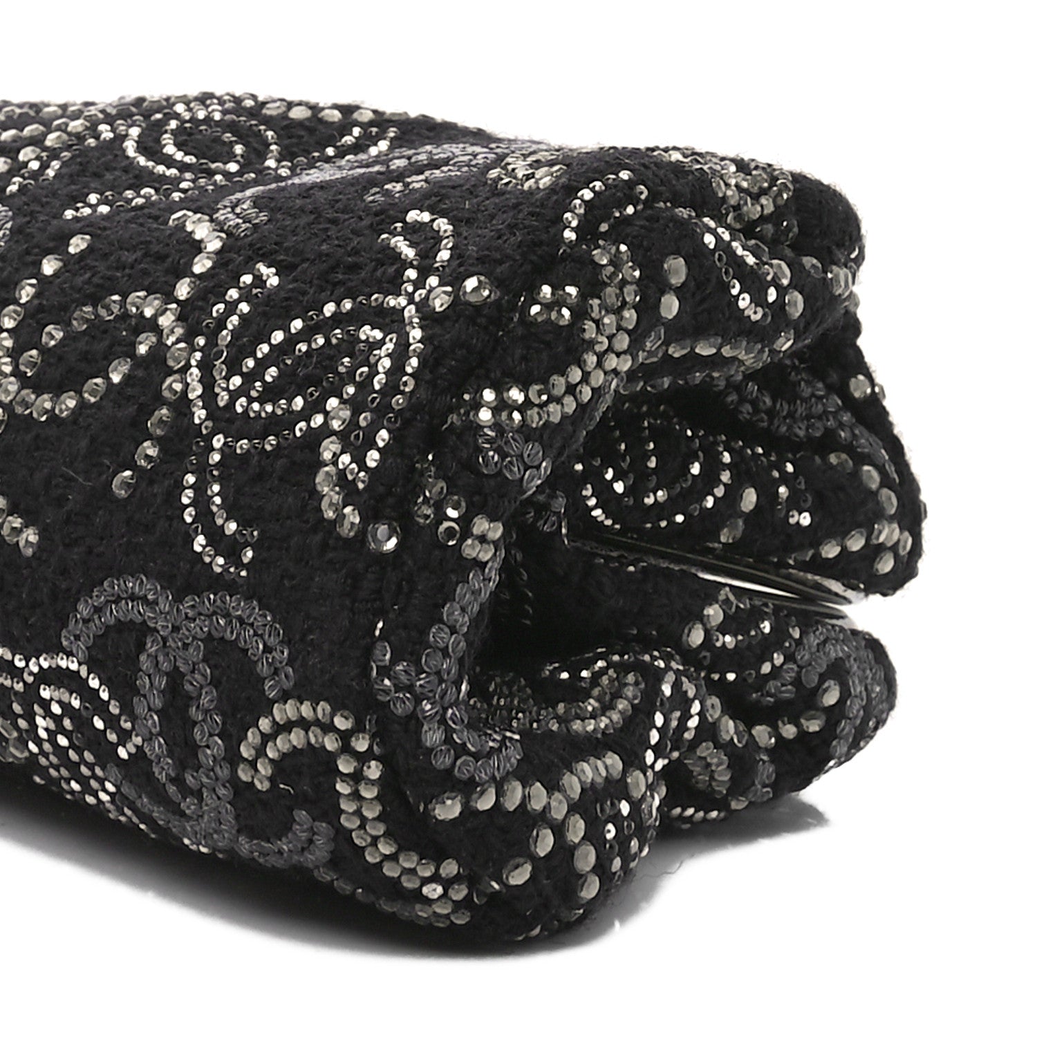 Tweed Strass Pudong Clutch Black