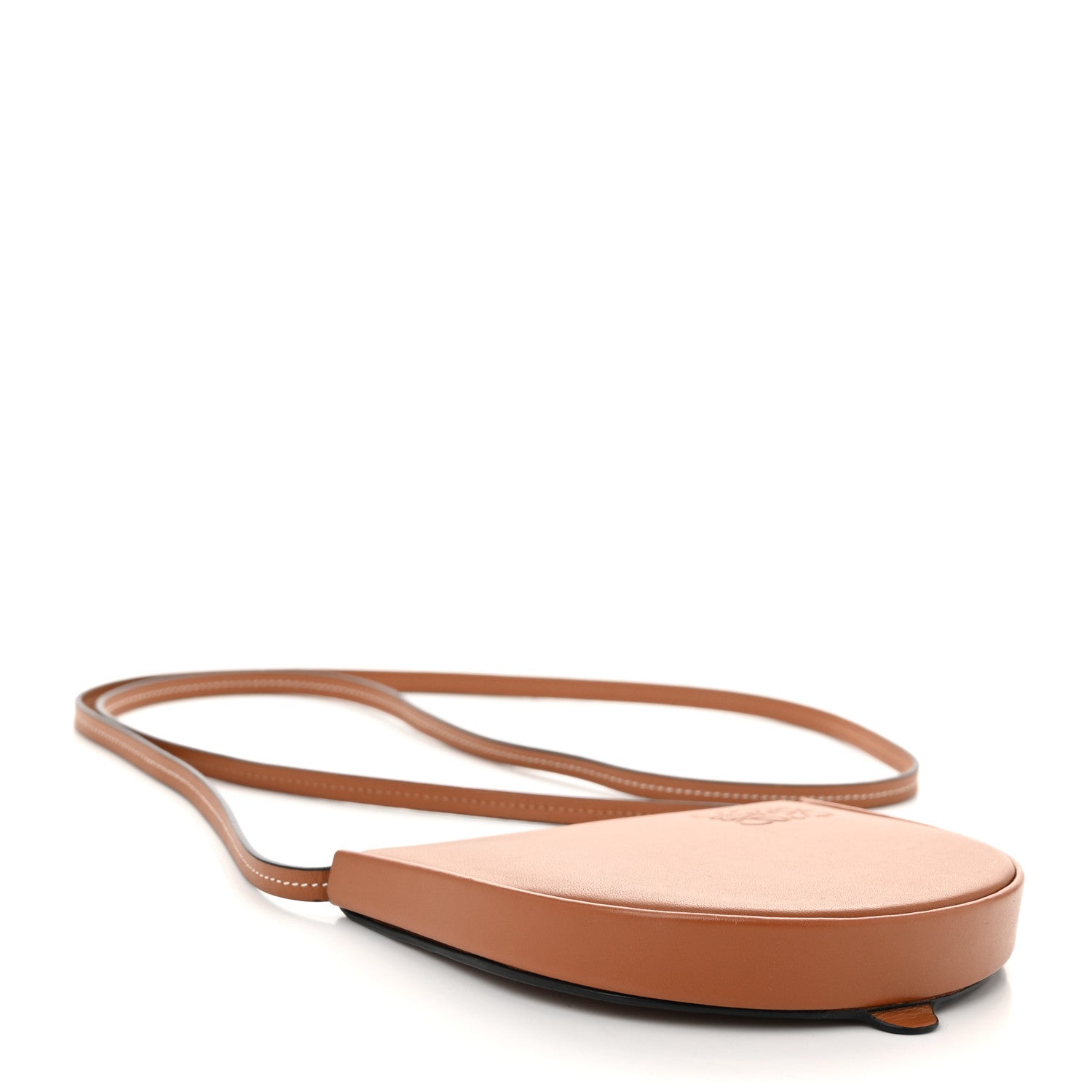 Soft Calfskin Large Heel Pouch Tan