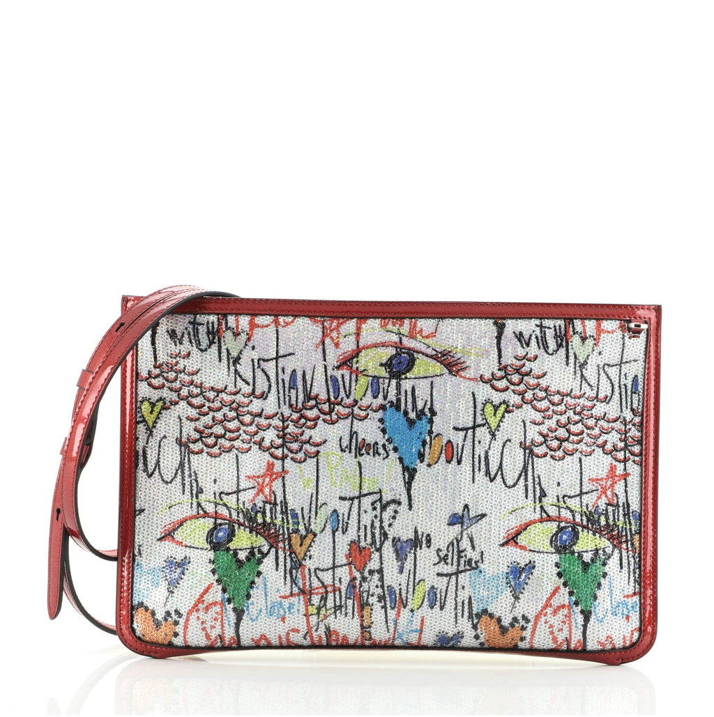 Loubiclutch Sequin with Patent