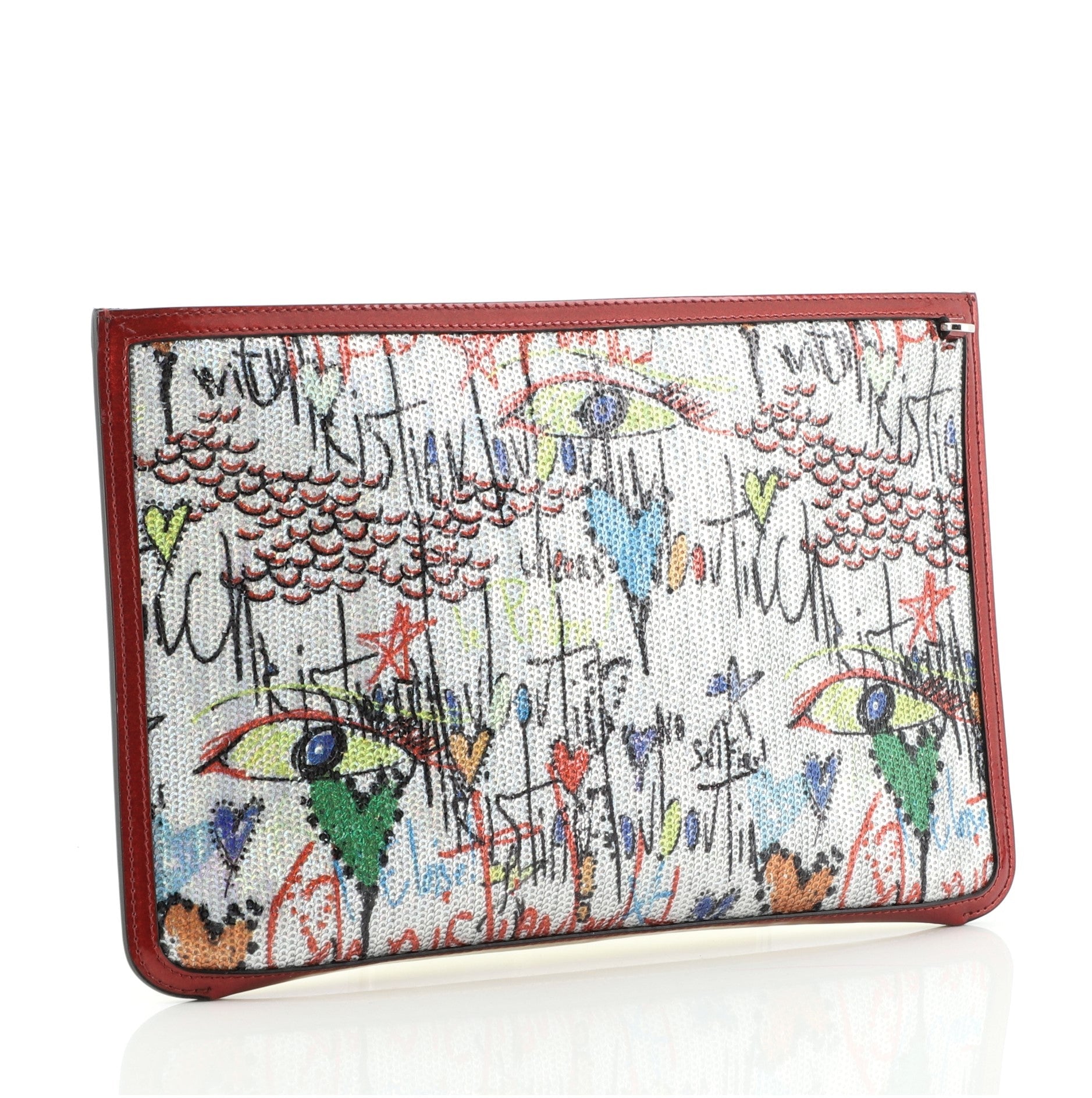 Loubiclutch Sequin with Patent