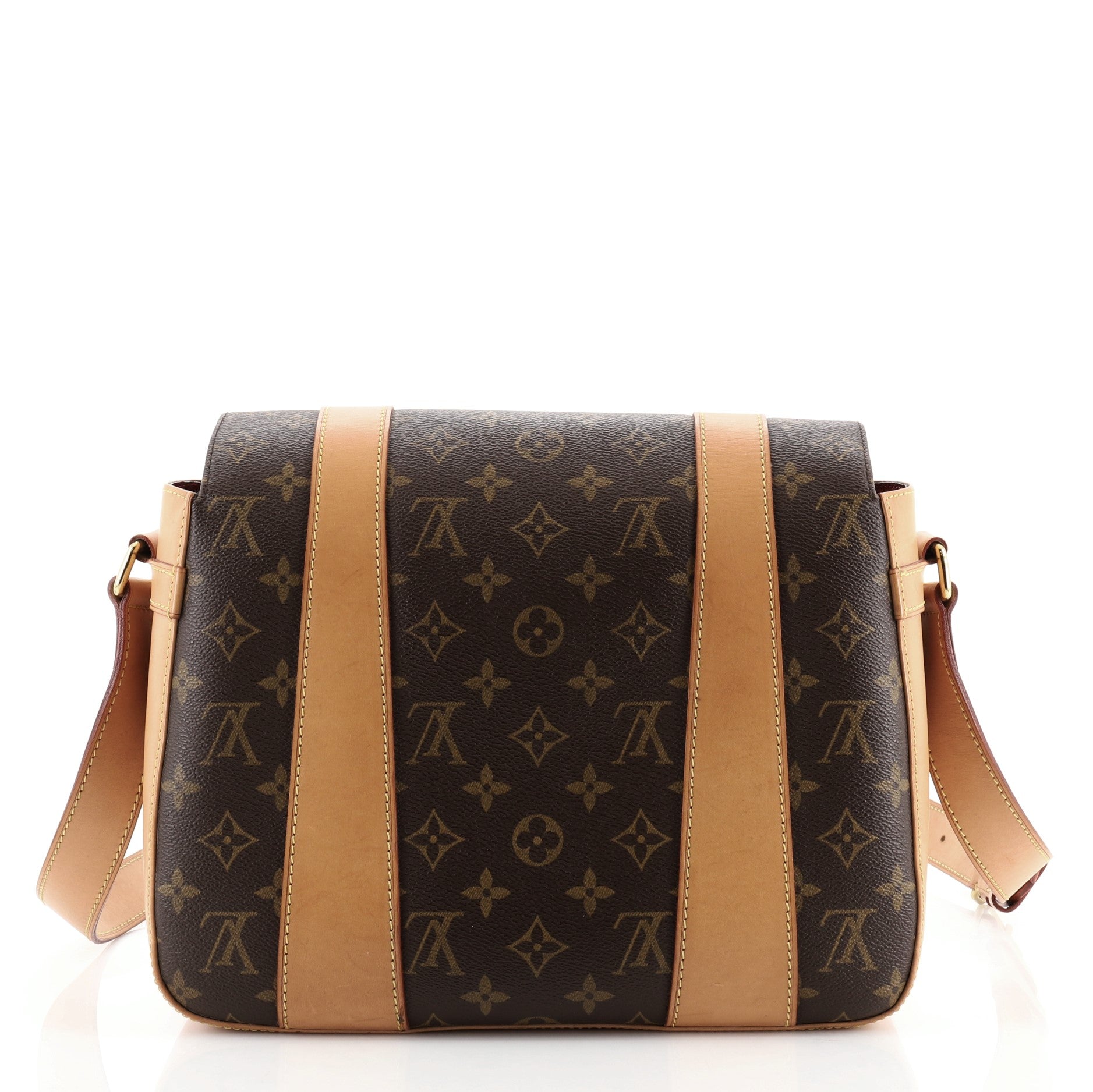 Double Buckle Messenger Monogarm Canvas