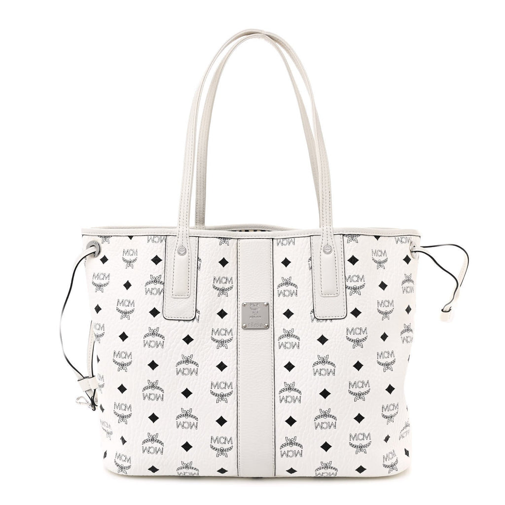 Visetos Medium Liz Reversible Shopper Tote White