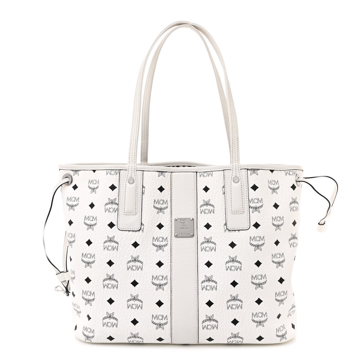 Visetos Medium Liz Reversible Shopper Tote White