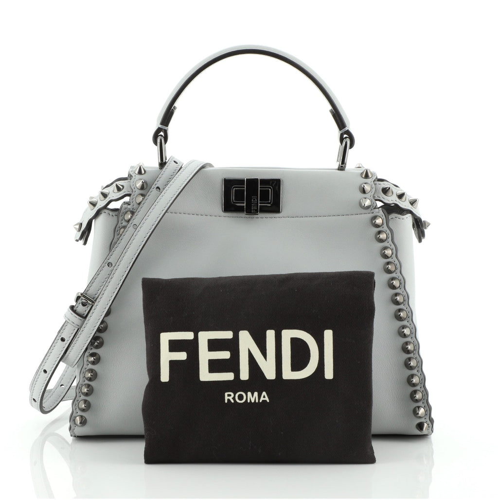 Peekaboo Bag Leather with Studded Detail Mini