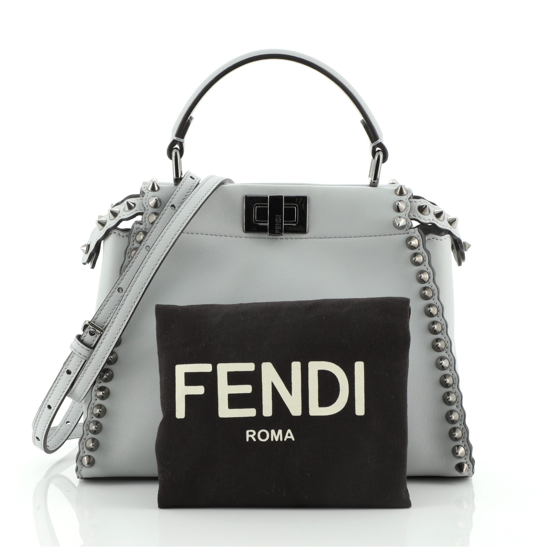 Peekaboo Bag Leather with Studded Detail Mini