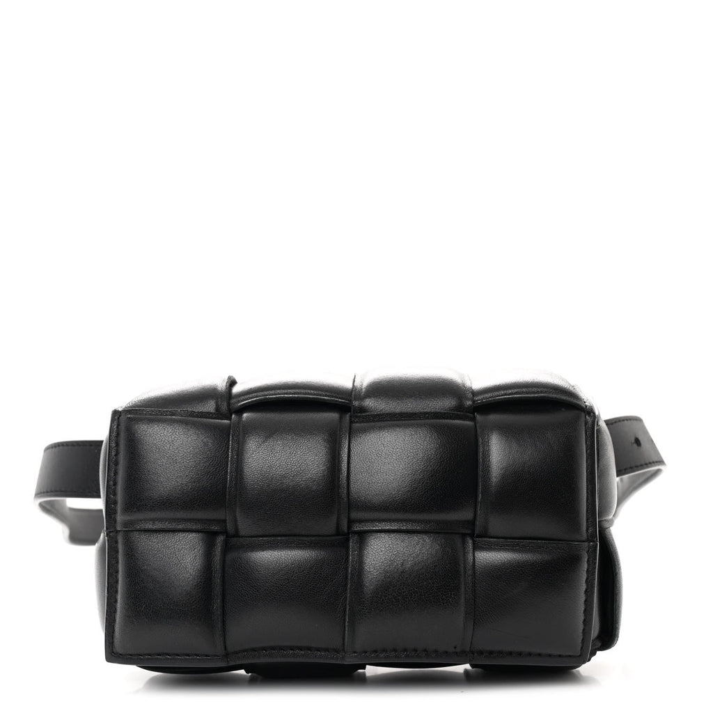 Nappa Maxi Intrecciato Padded The Belt Cassette Bag Black