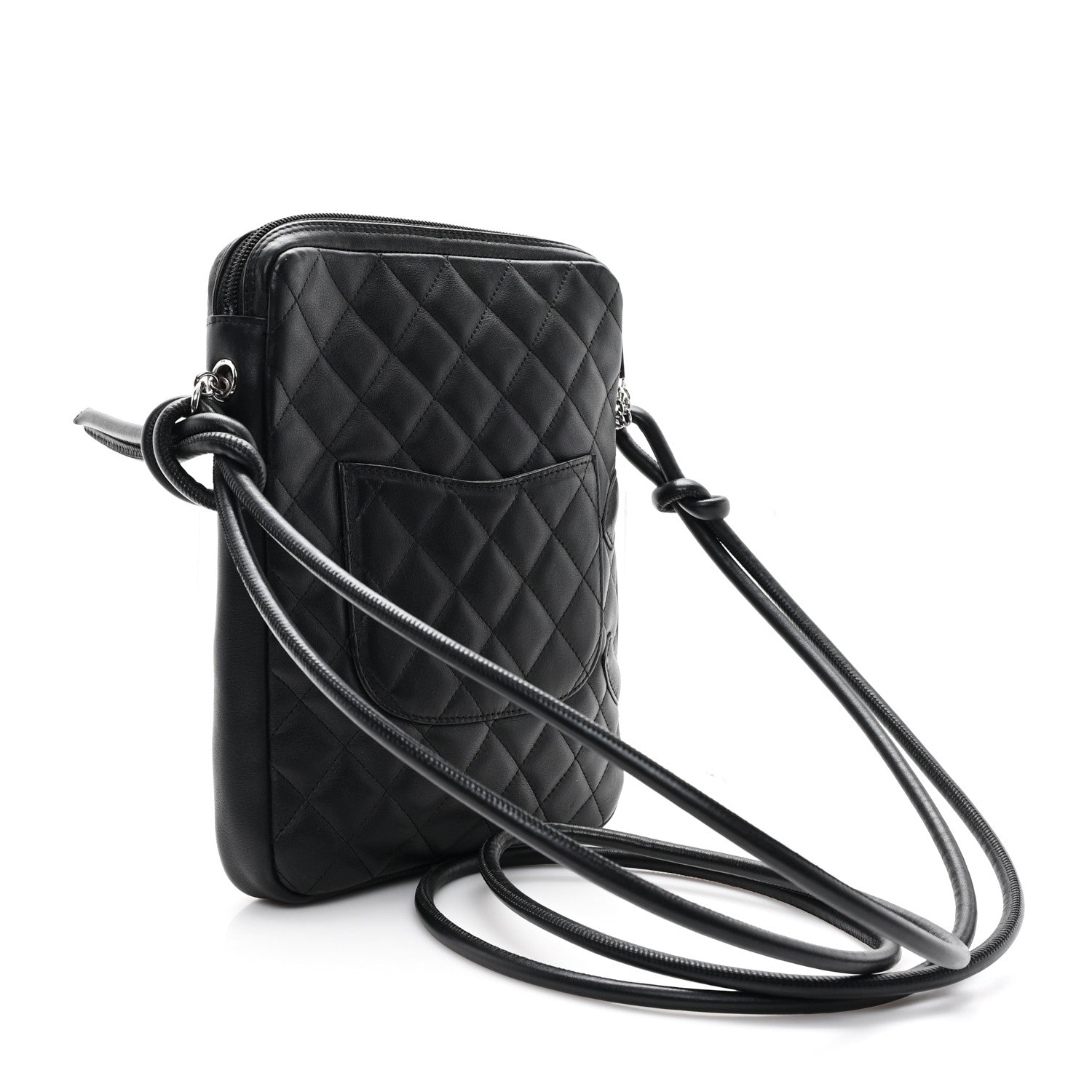 Calfskin Quilted Medium Cambon Messenger Black