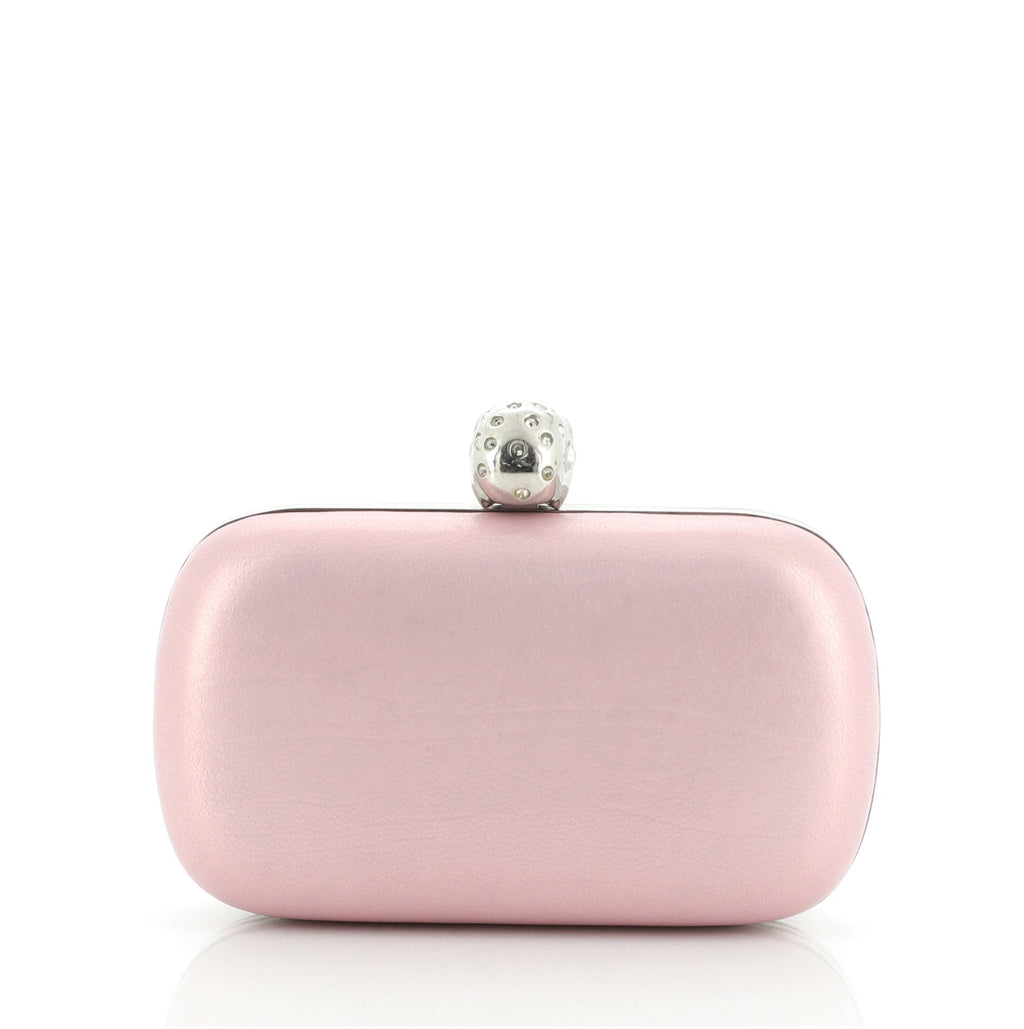 Skull Box Clutch Leather Small