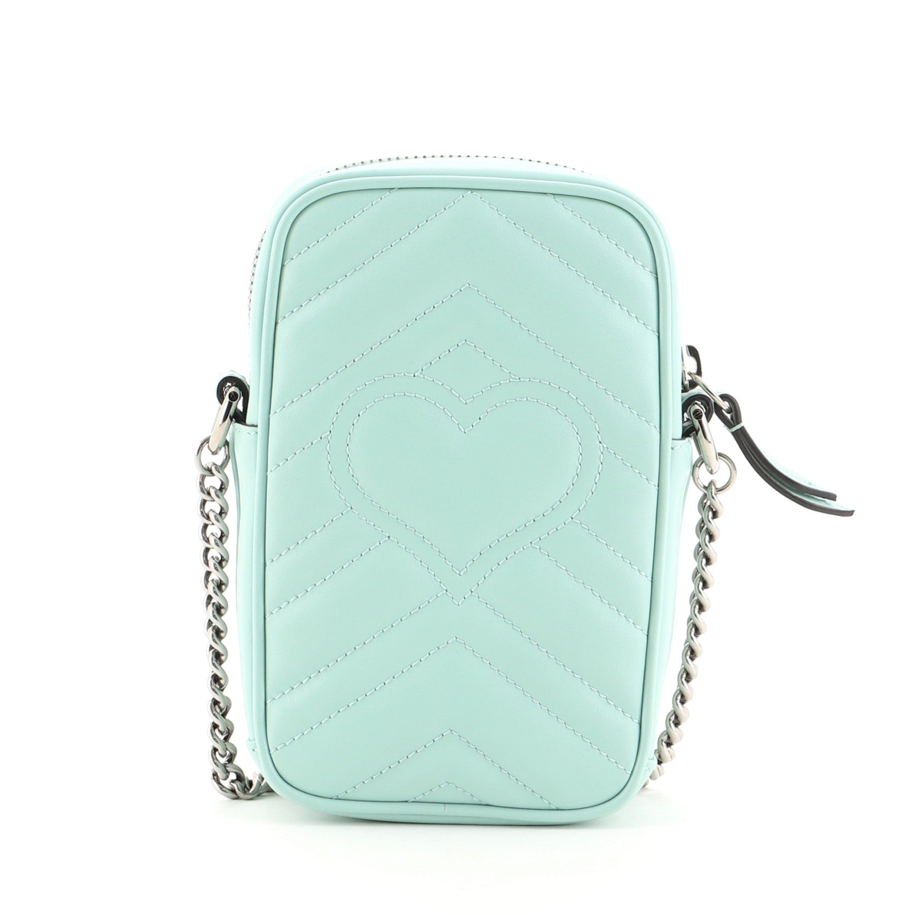 GG Marmont Vertical Phone Crossbody Bag Matelasse Leather Mini