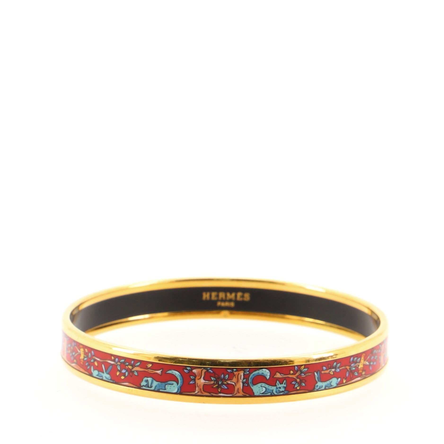 Bangle Bracelet Printed Enamel Narrow