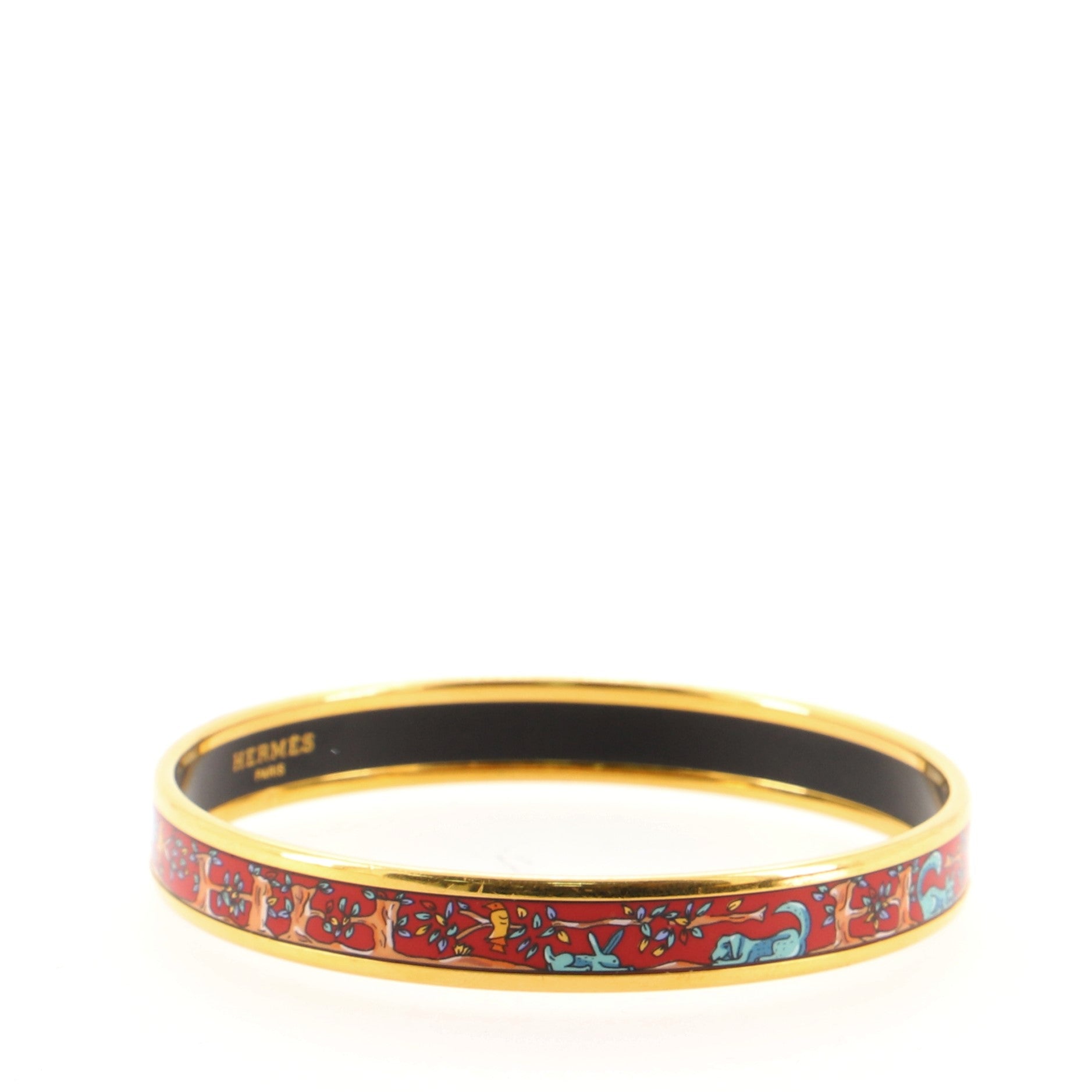 Bangle Bracelet Printed Enamel Narrow