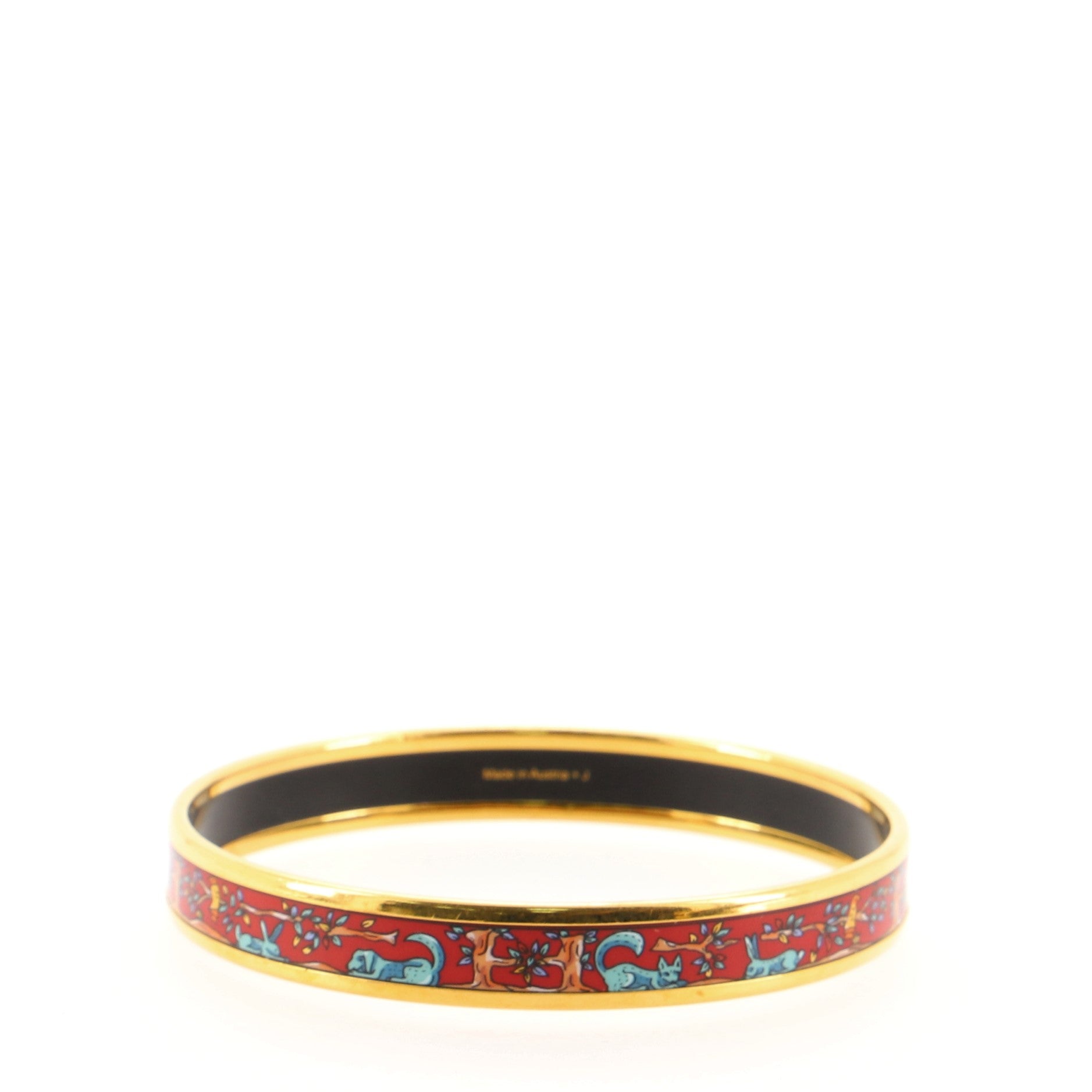 Bangle Bracelet Printed Enamel Narrow