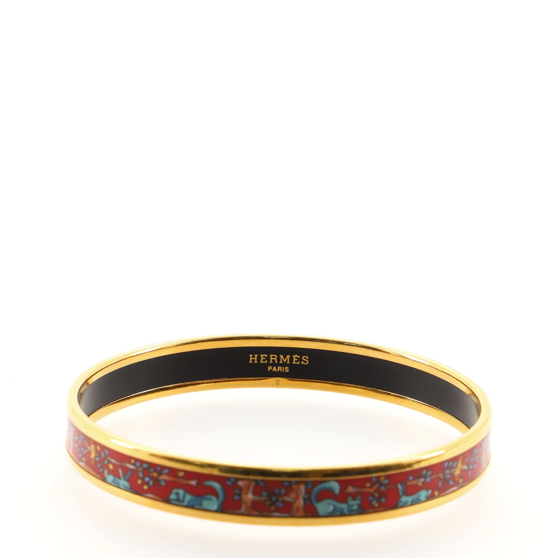 Bangle Bracelet Printed Enamel Narrow