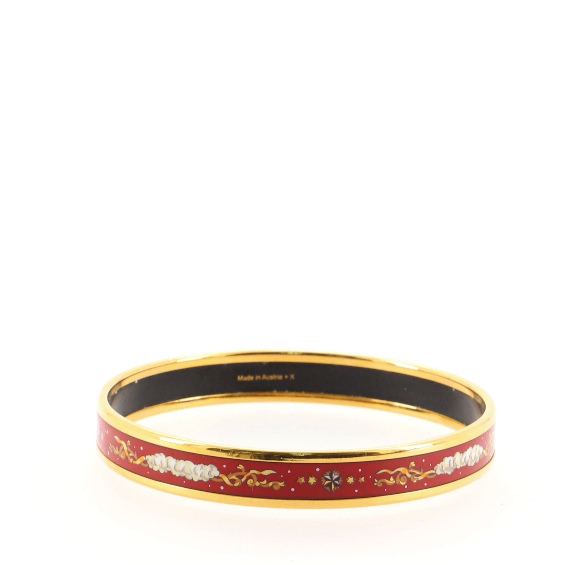 Bangle Bracelet Printed Enamel Narrow
