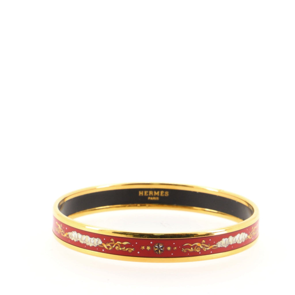 Bangle Bracelet Printed Enamel Narrow