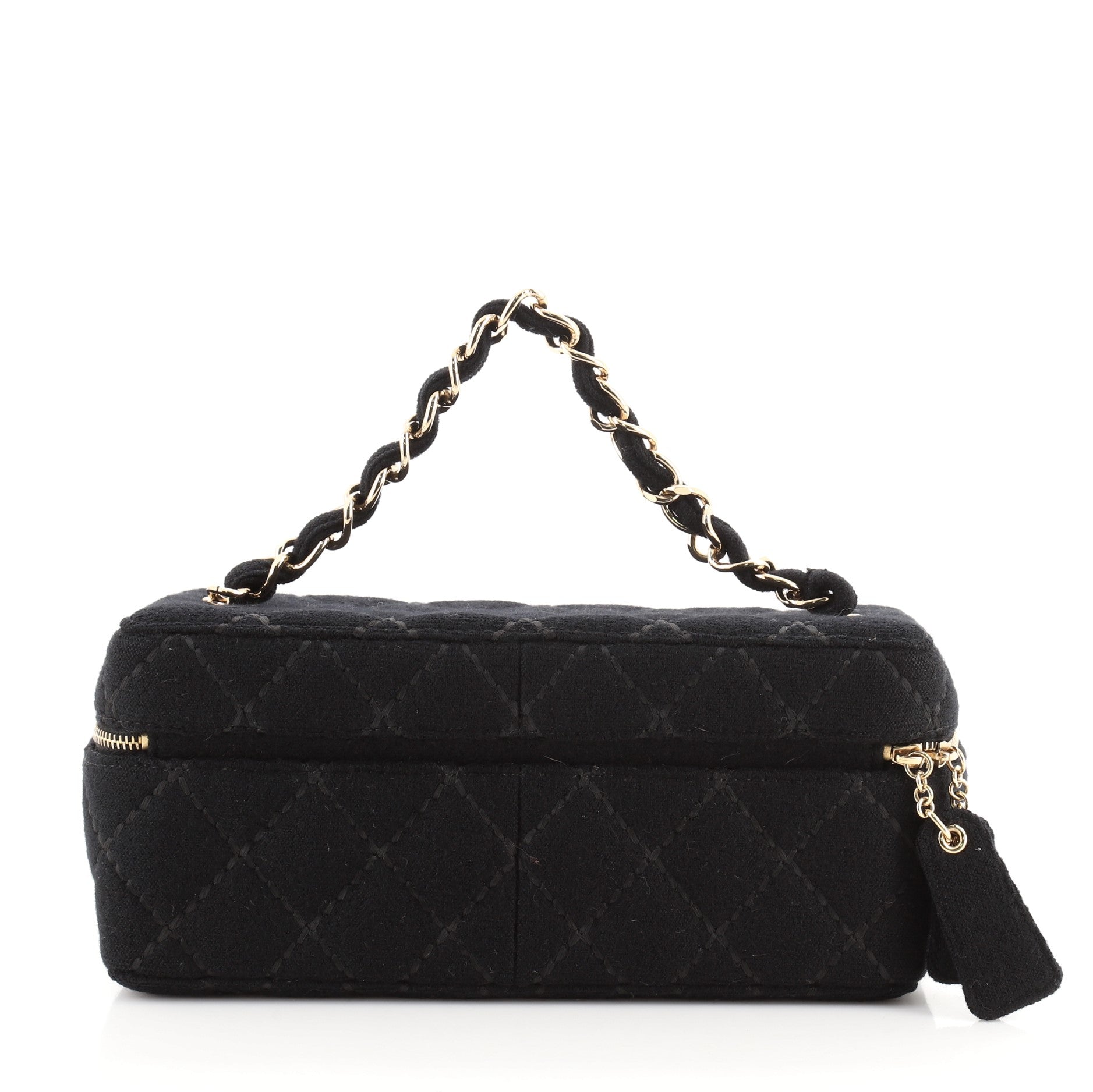 VIntage Chain Handle Vanity Bag Quilted Jersey