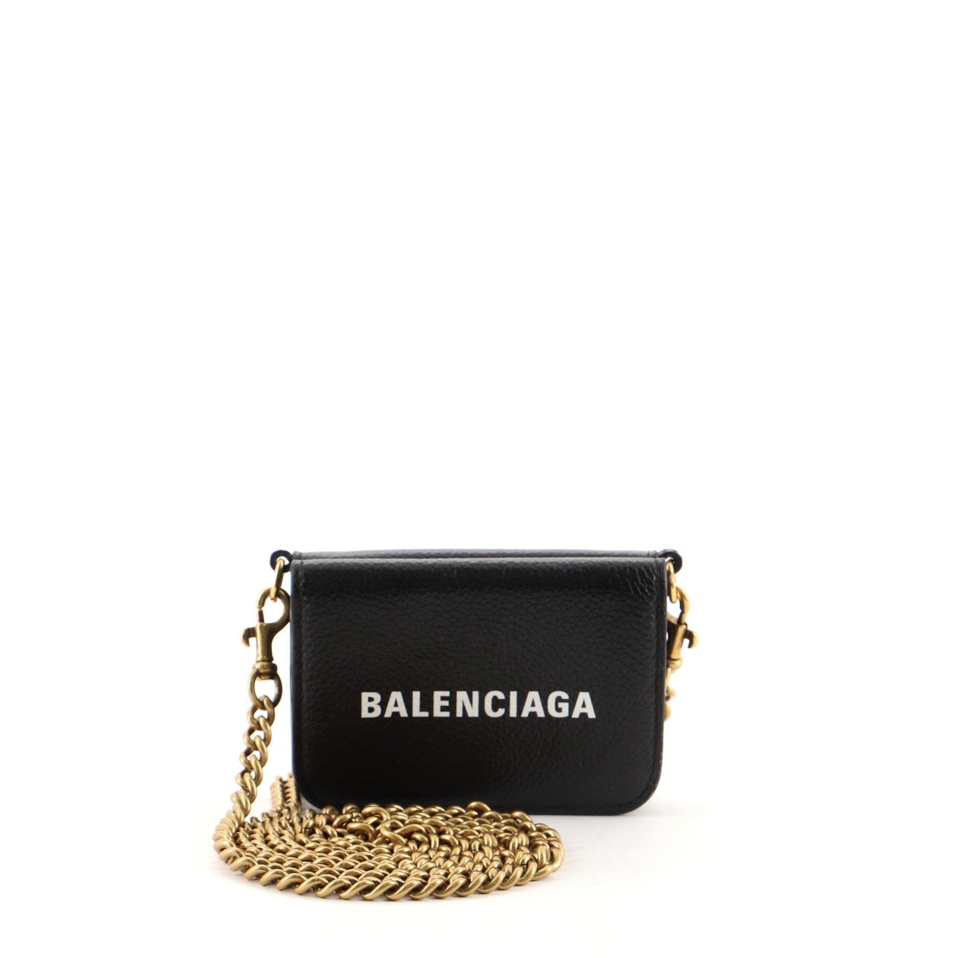 Everyday Wallet with Chain Leather Mini
