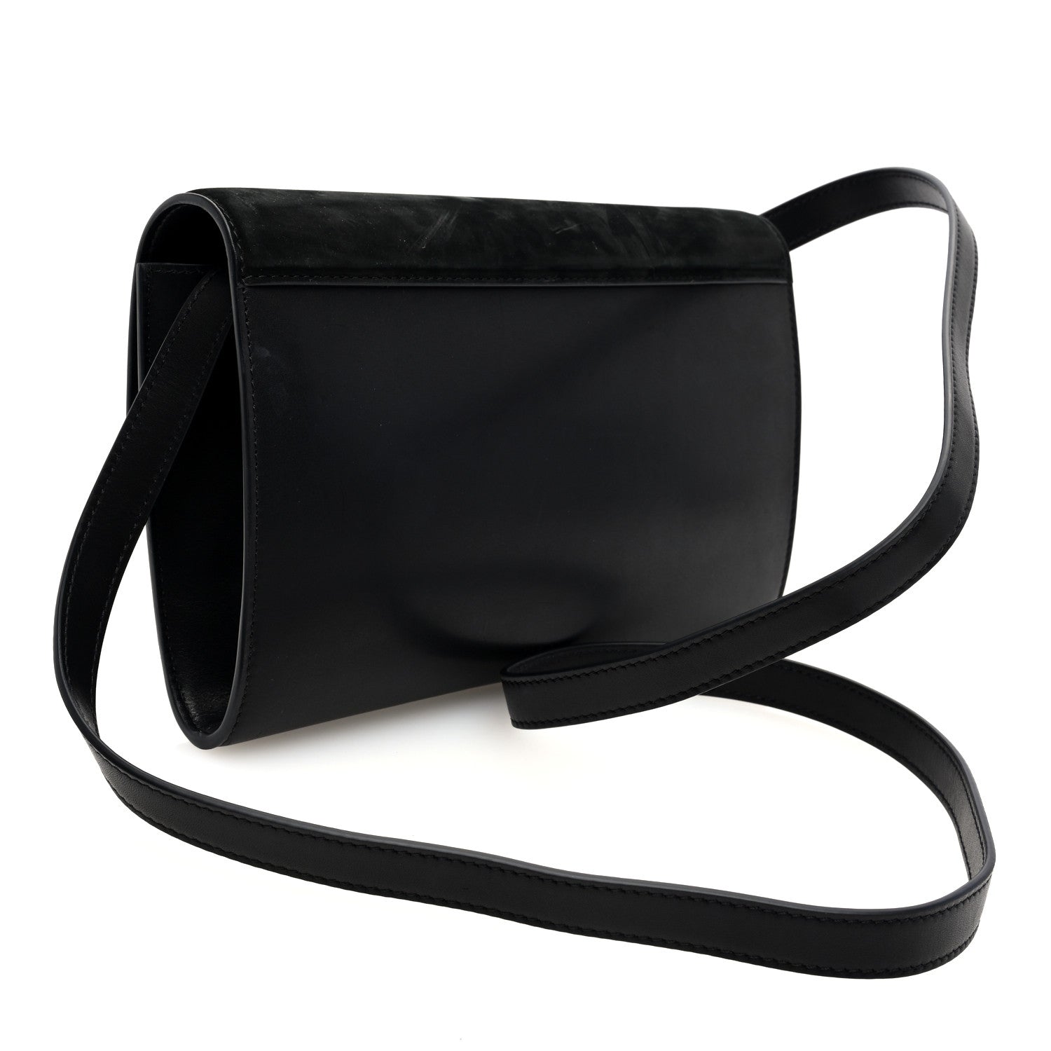 Calfskin Suede Laurie Crossbody Black