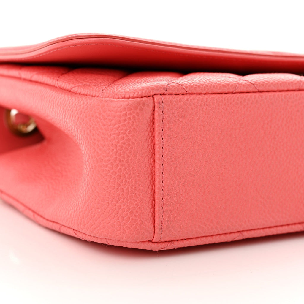 Caviar Quilted Medium CC Filigree Flap Pink