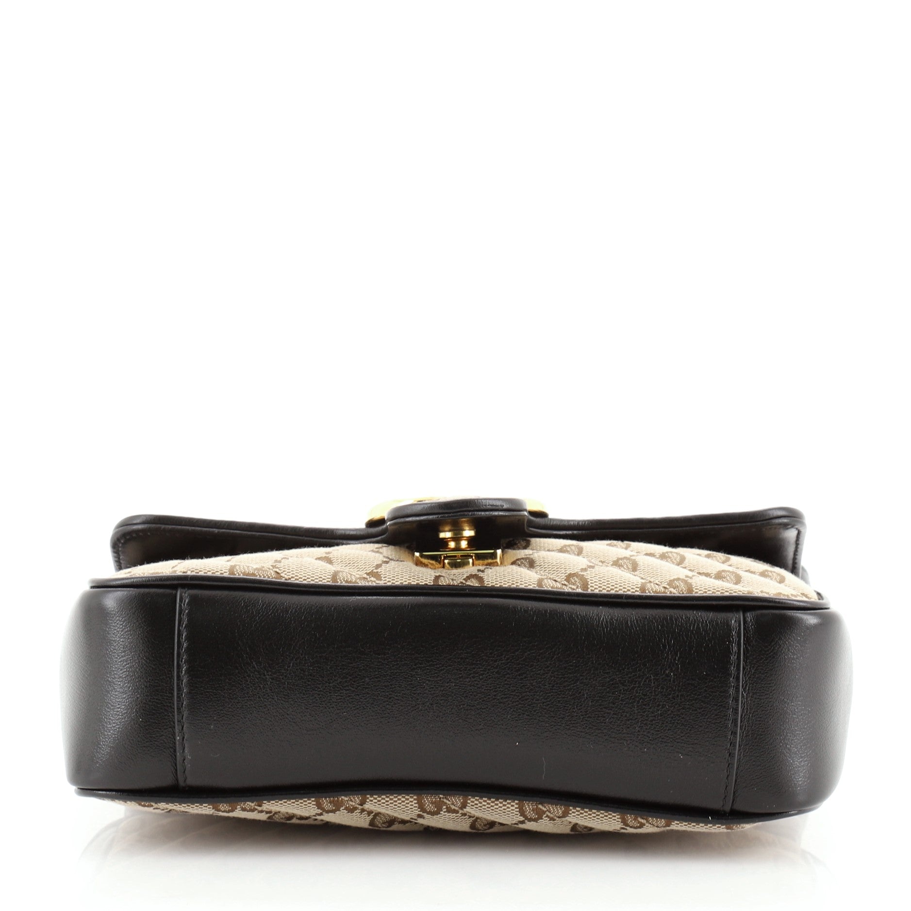 GG Marmont Flap Bag Diagonal Quilted GG Canvas Mini
