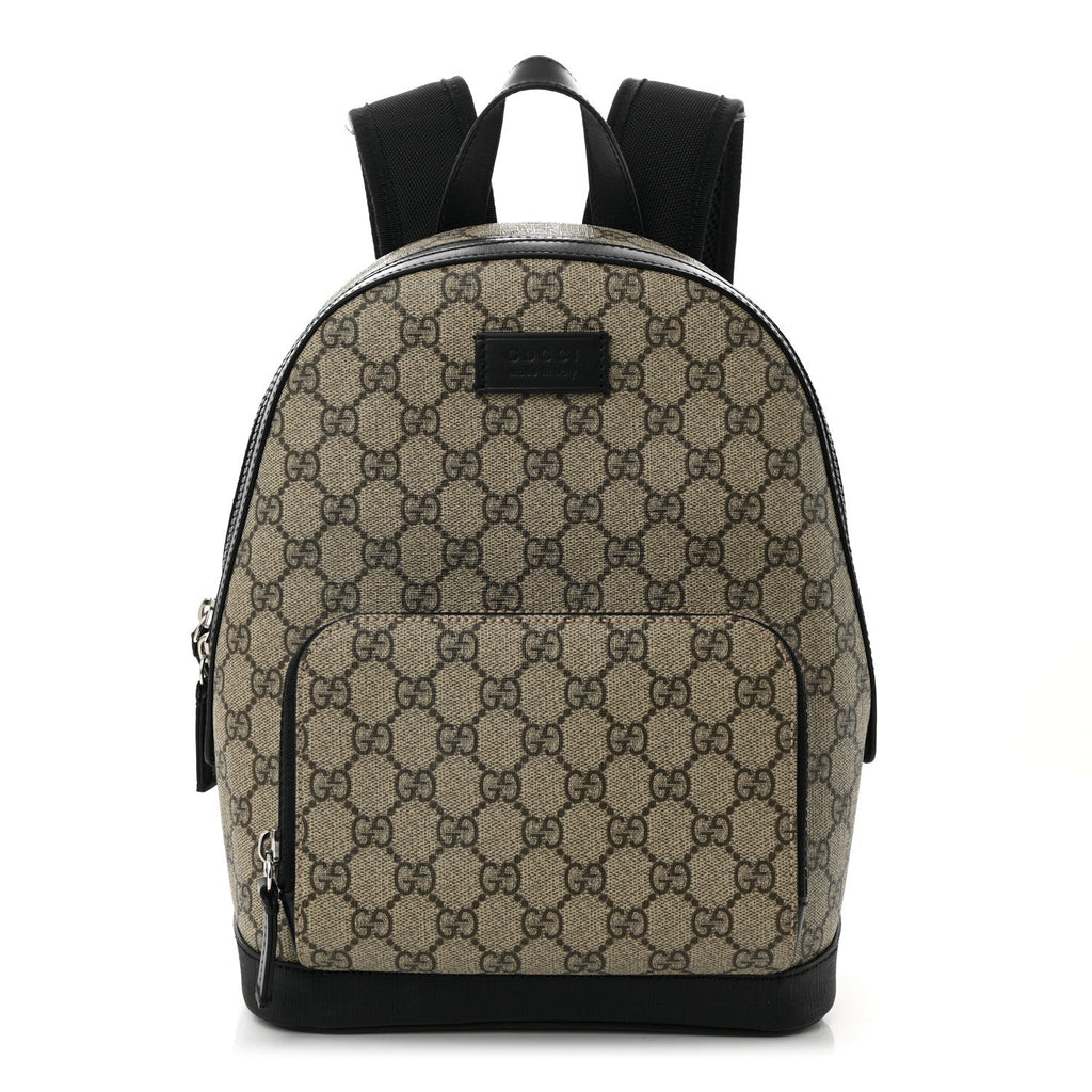 GG Supreme Monogram Small Eden Day Backpack Black