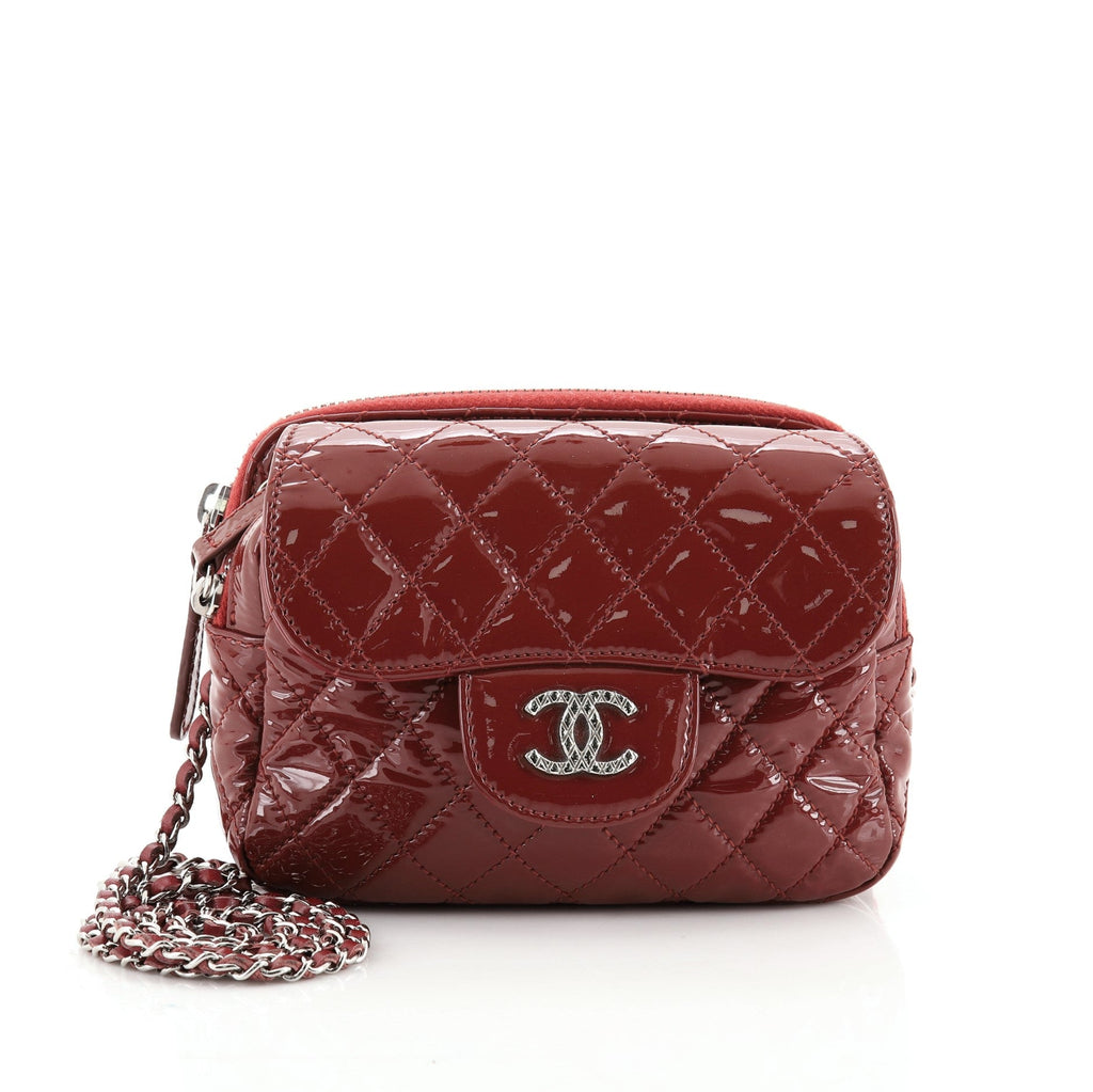 Brilliant Wallet Crossbody Bag Quilted Patent Leather Mini