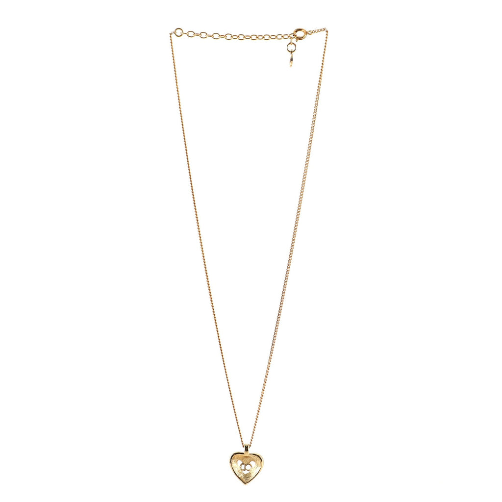 CD Heart Necklace Metal with Rhinestone