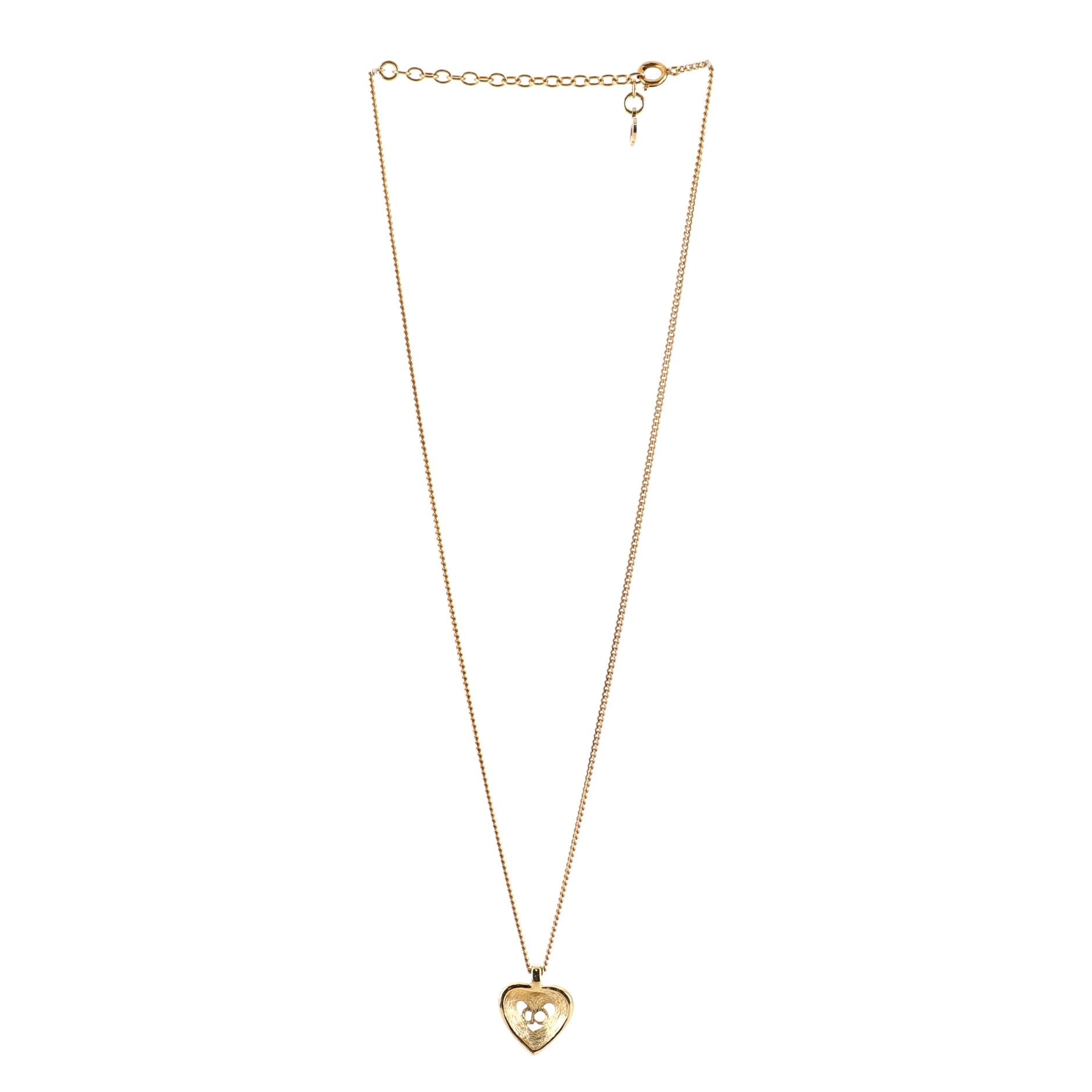 CD Heart Necklace Metal with Rhinestone