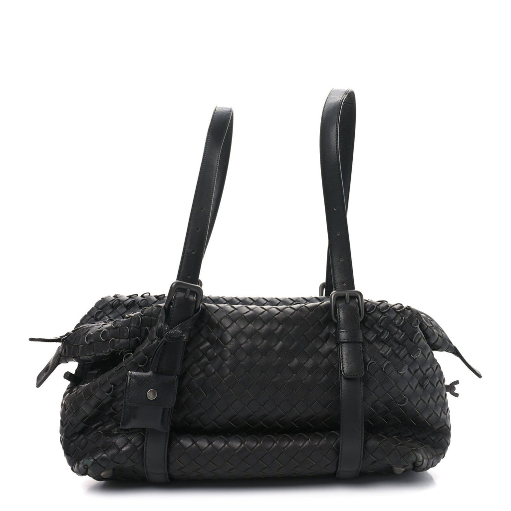 Nappa Intrecciato Montaigne Rings Bag Black