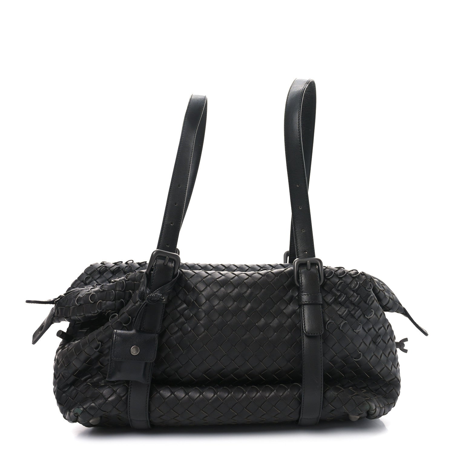Nappa Intrecciato Montaigne Rings Bag Black