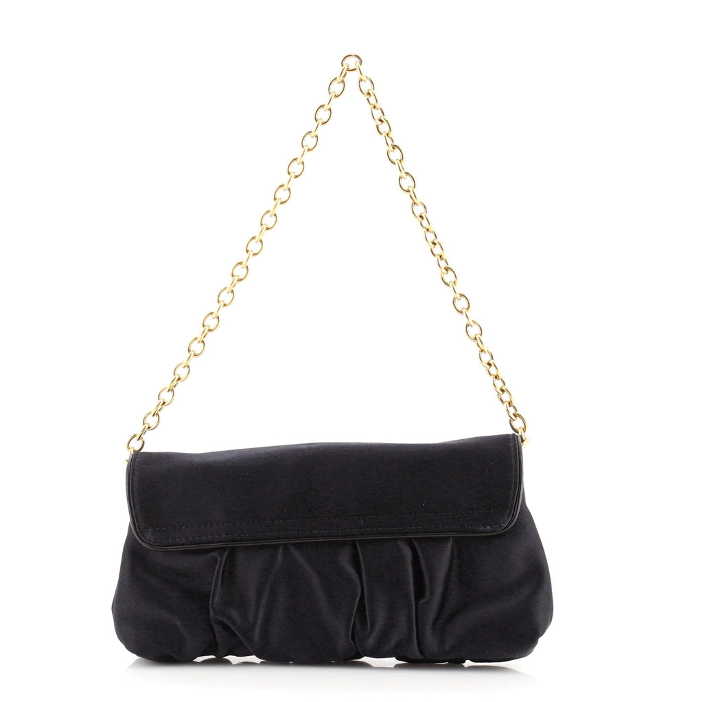 Babouska Heart Chain Clutch Satin