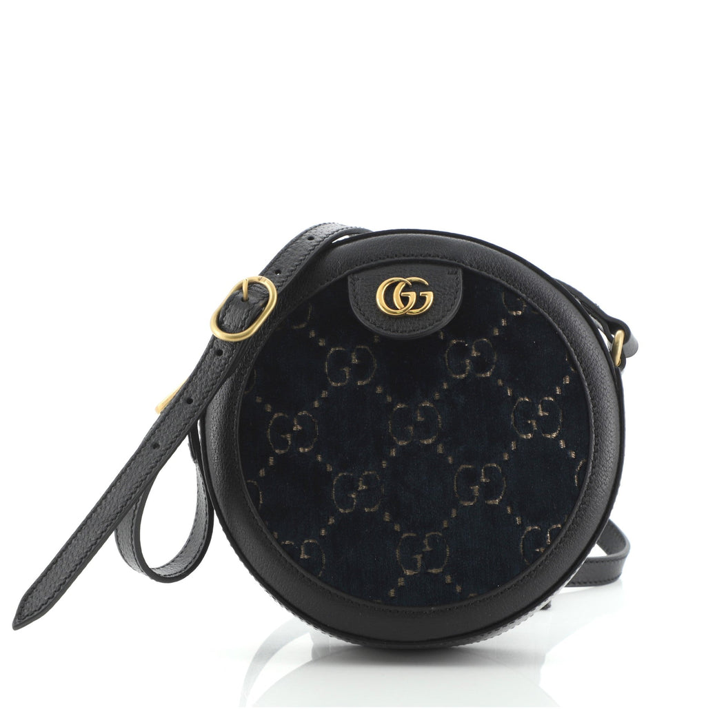 Ophidia Round Shoulder Bag GG Velvet Mini