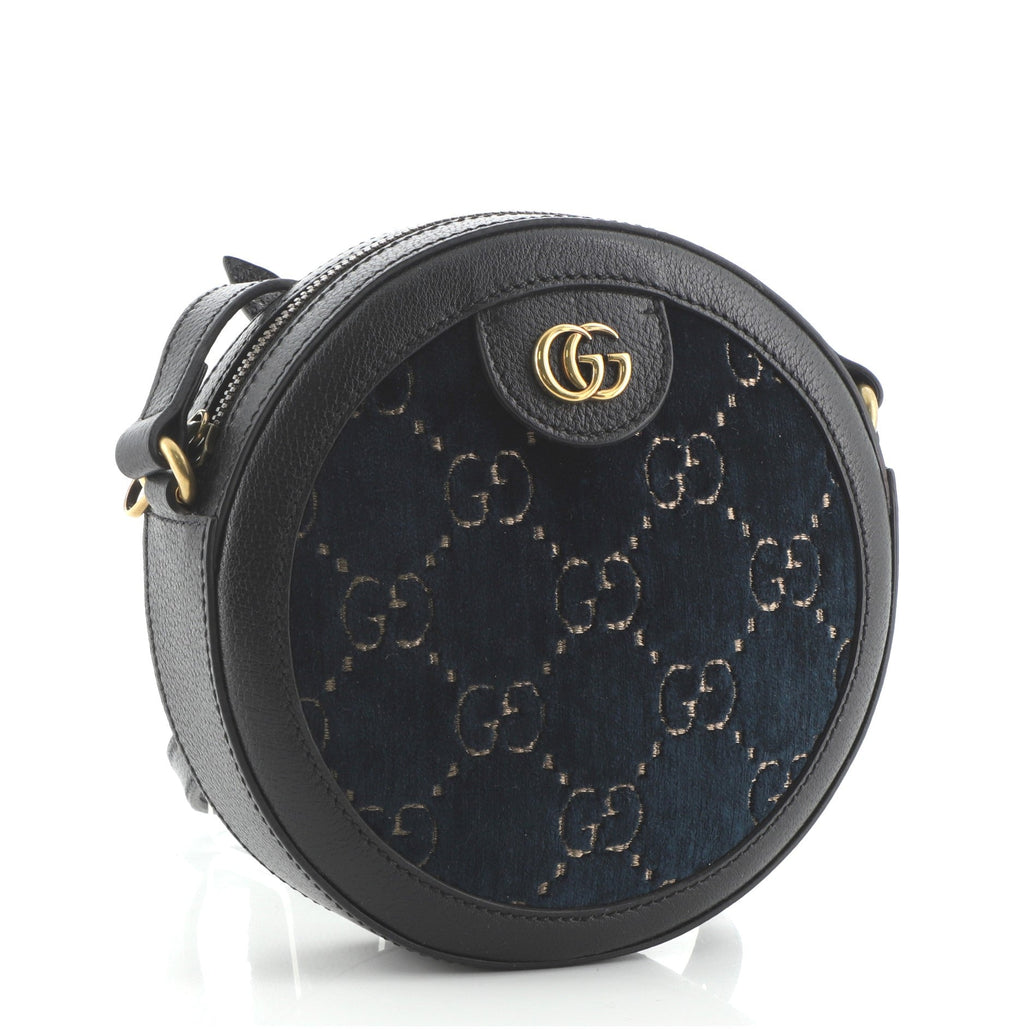 Ophidia Round Shoulder Bag GG Velvet Mini