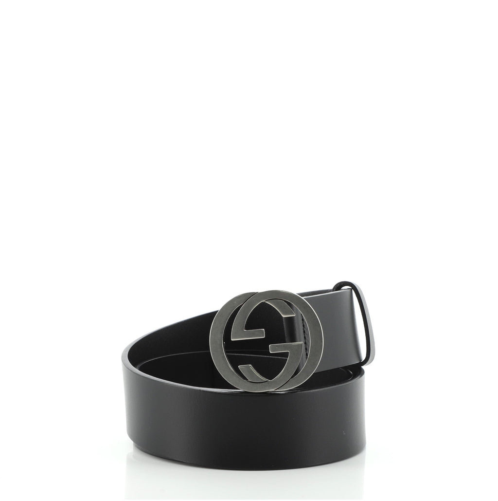 Interlocking G Belt Leather Wide 75