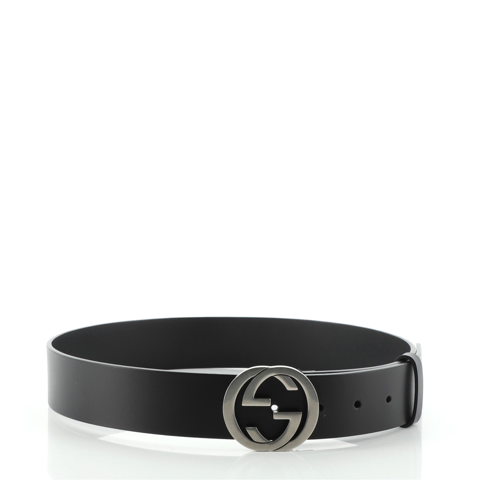Interlocking G Belt Leather Wide 75