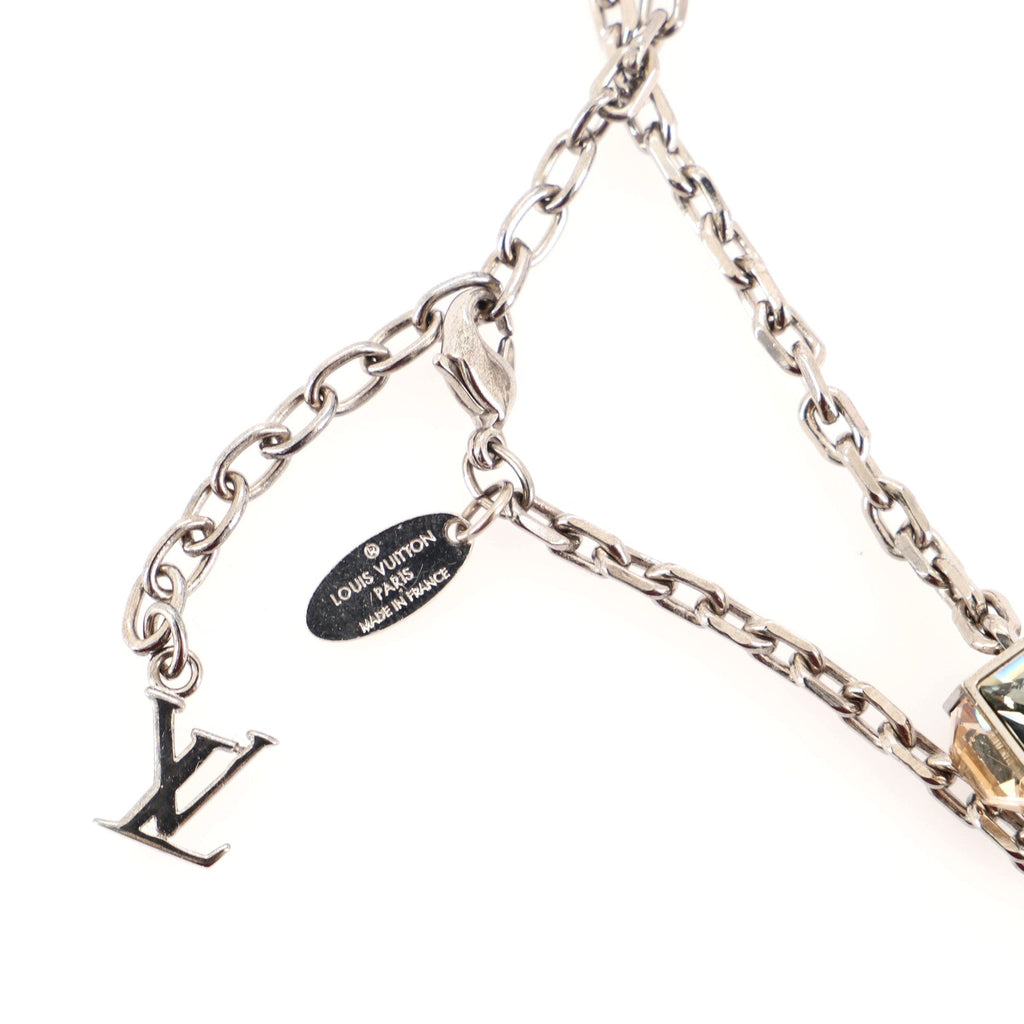 Gamble Long Necklace Metal and Crystals
