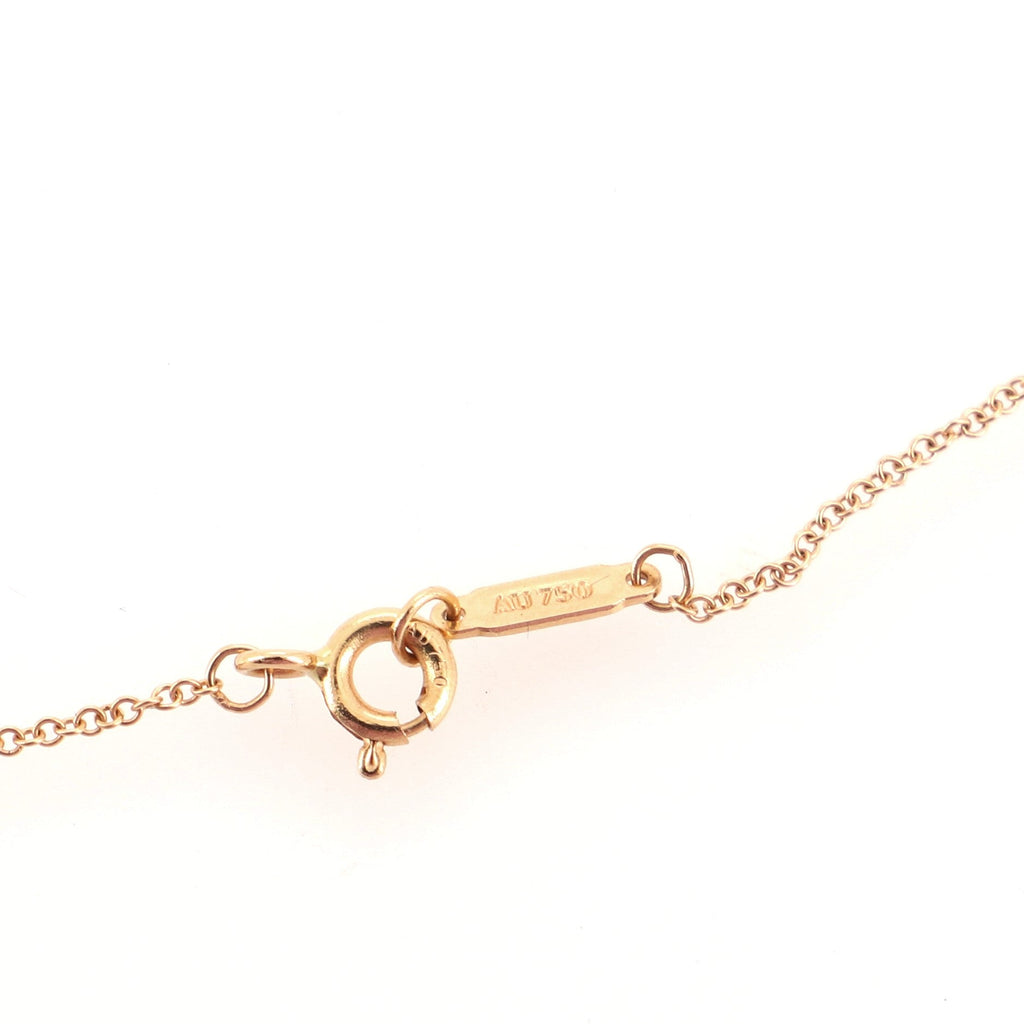 Heart Key Pendant Necklace 18K Rose Gold Mini