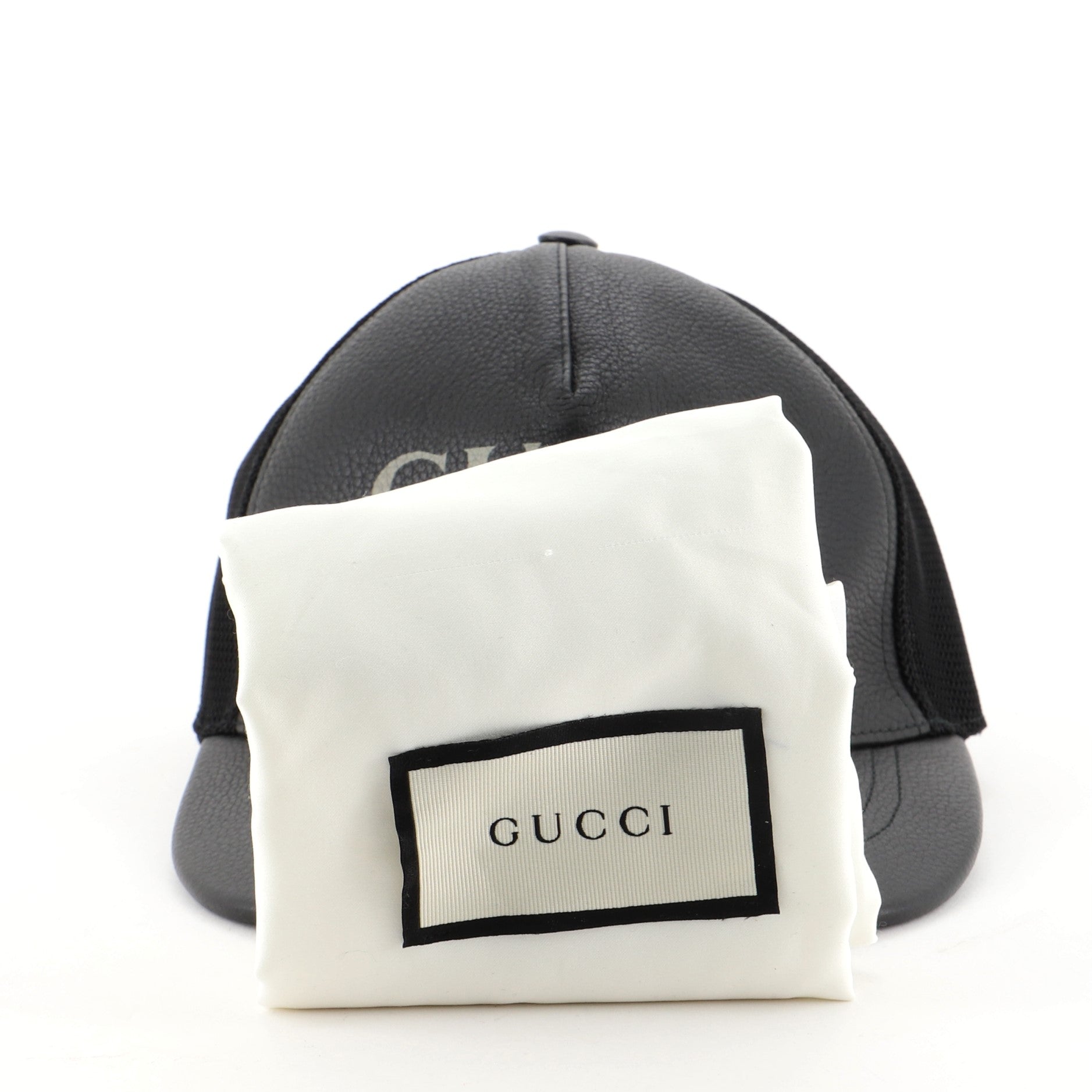 Logo Baseball Cap Printed Leather Large