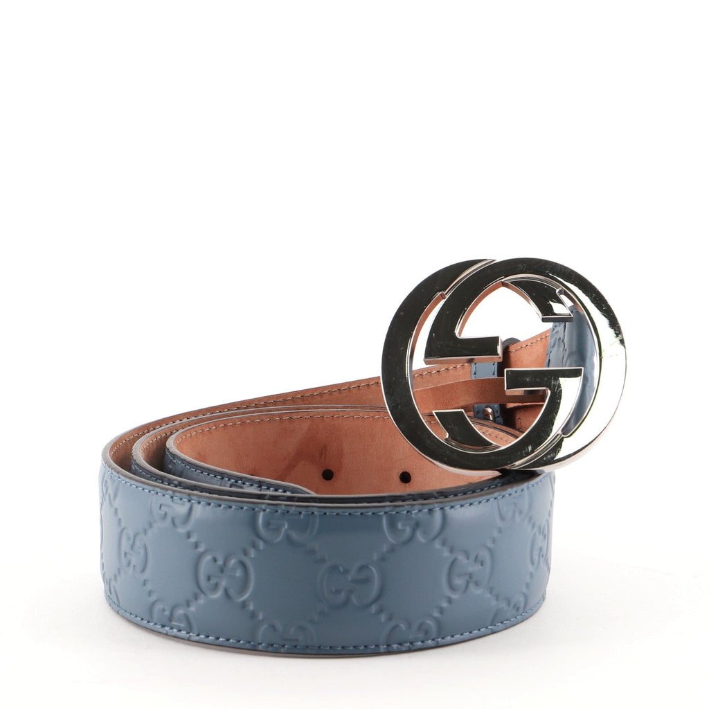Interlocking G Belt Guccissima Leather Wide 90